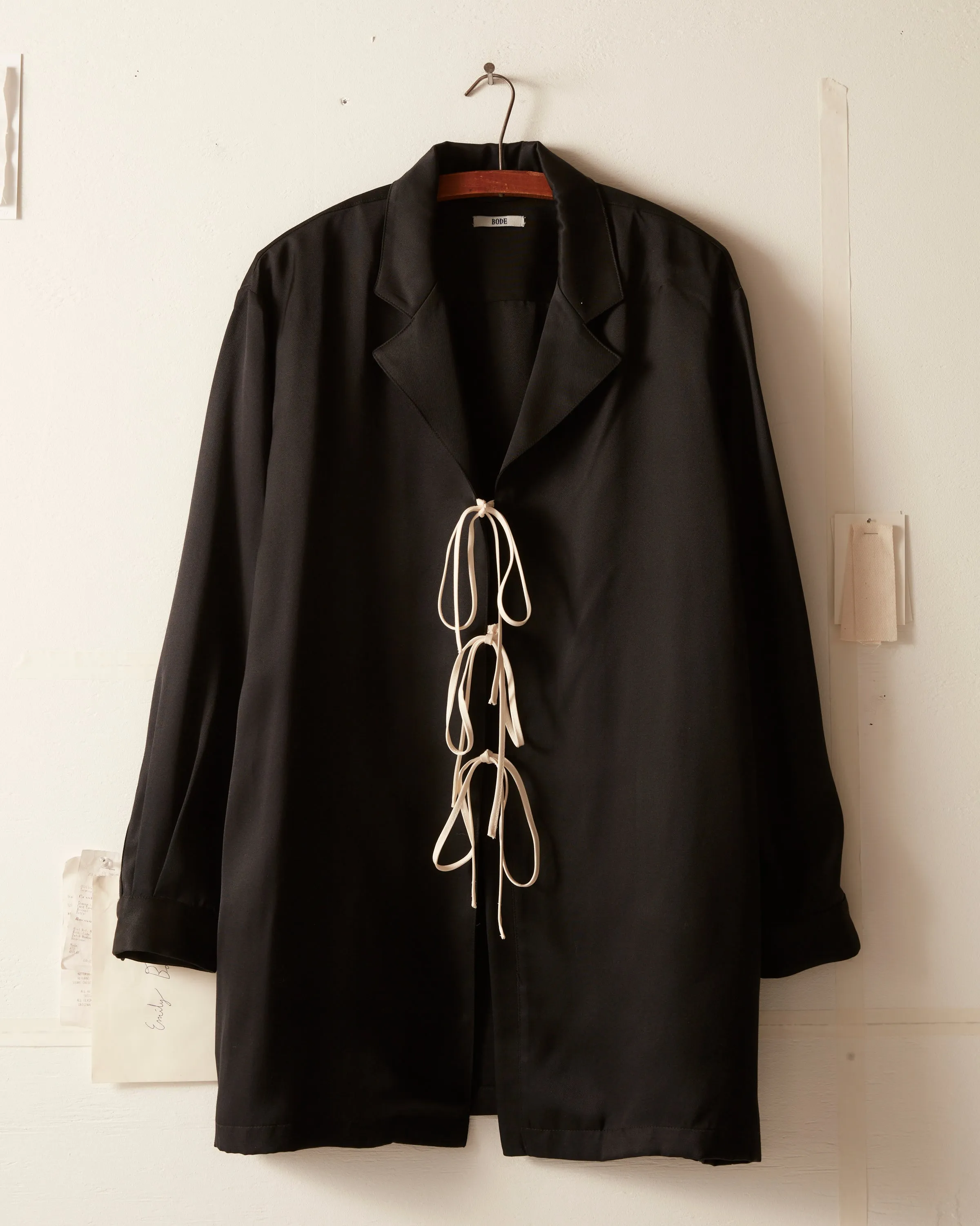 Micro Tie Tunic - Black sold by BODE