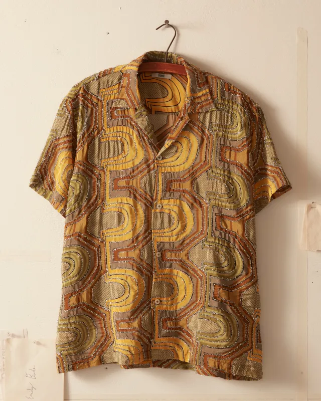 Disco Tinsel Short Sleeve Shirt sold by BODE