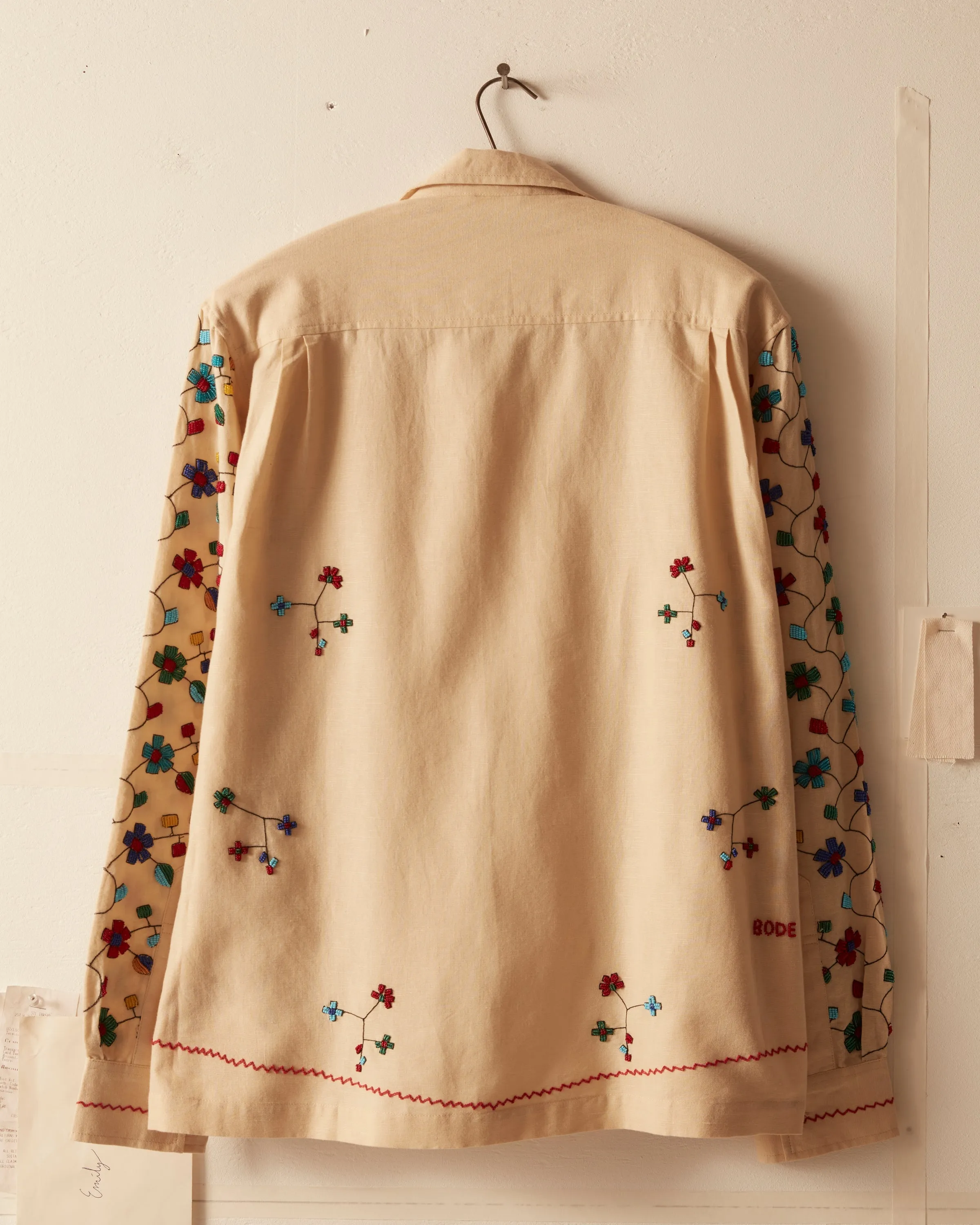 Beaded Trailing Blossom Shirt - Ecru sold by BODE product image thumbnail 3