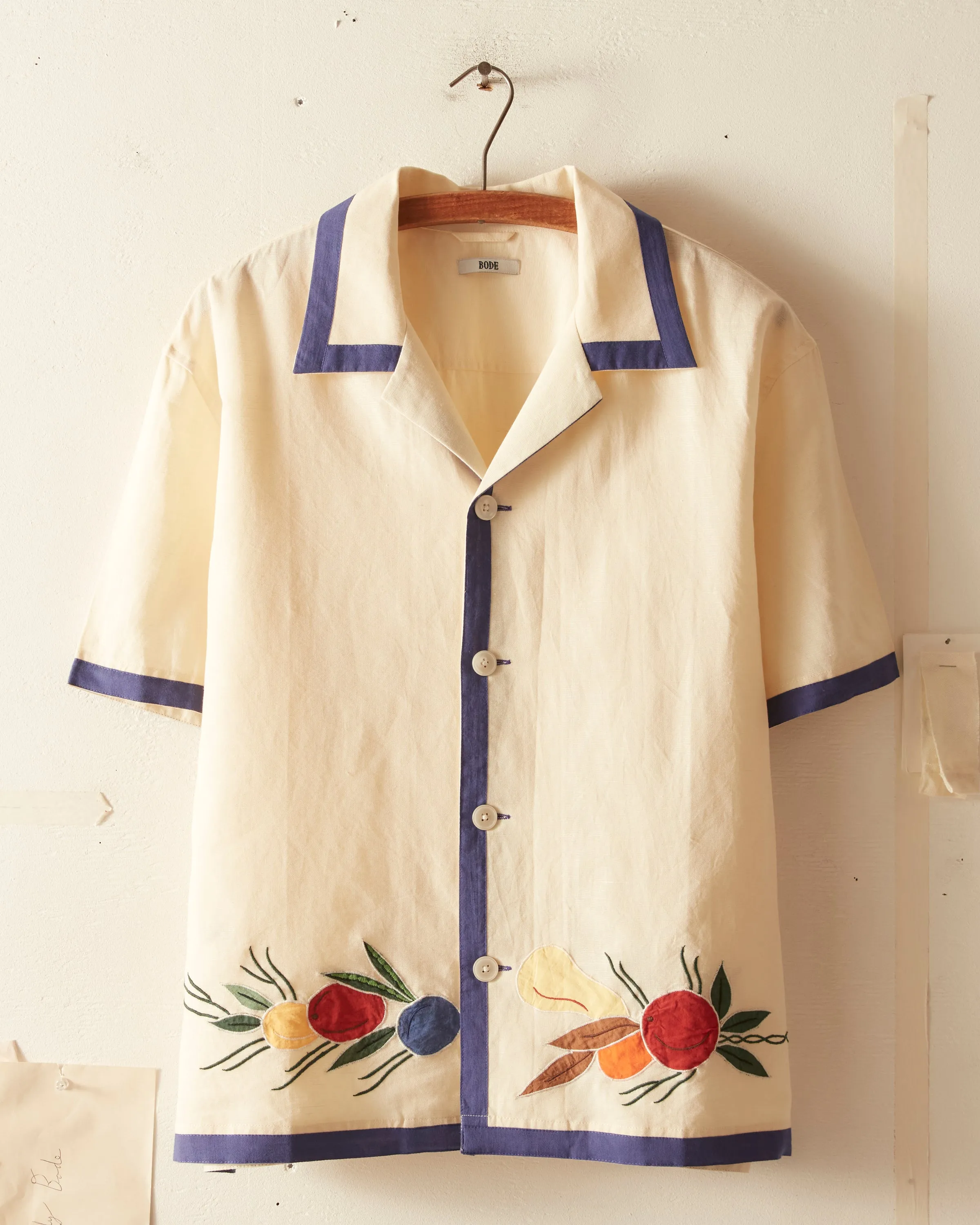 Appliqué Fruit Bunch Short Sleeve Shirt sold by BODE product image thumbnail 2