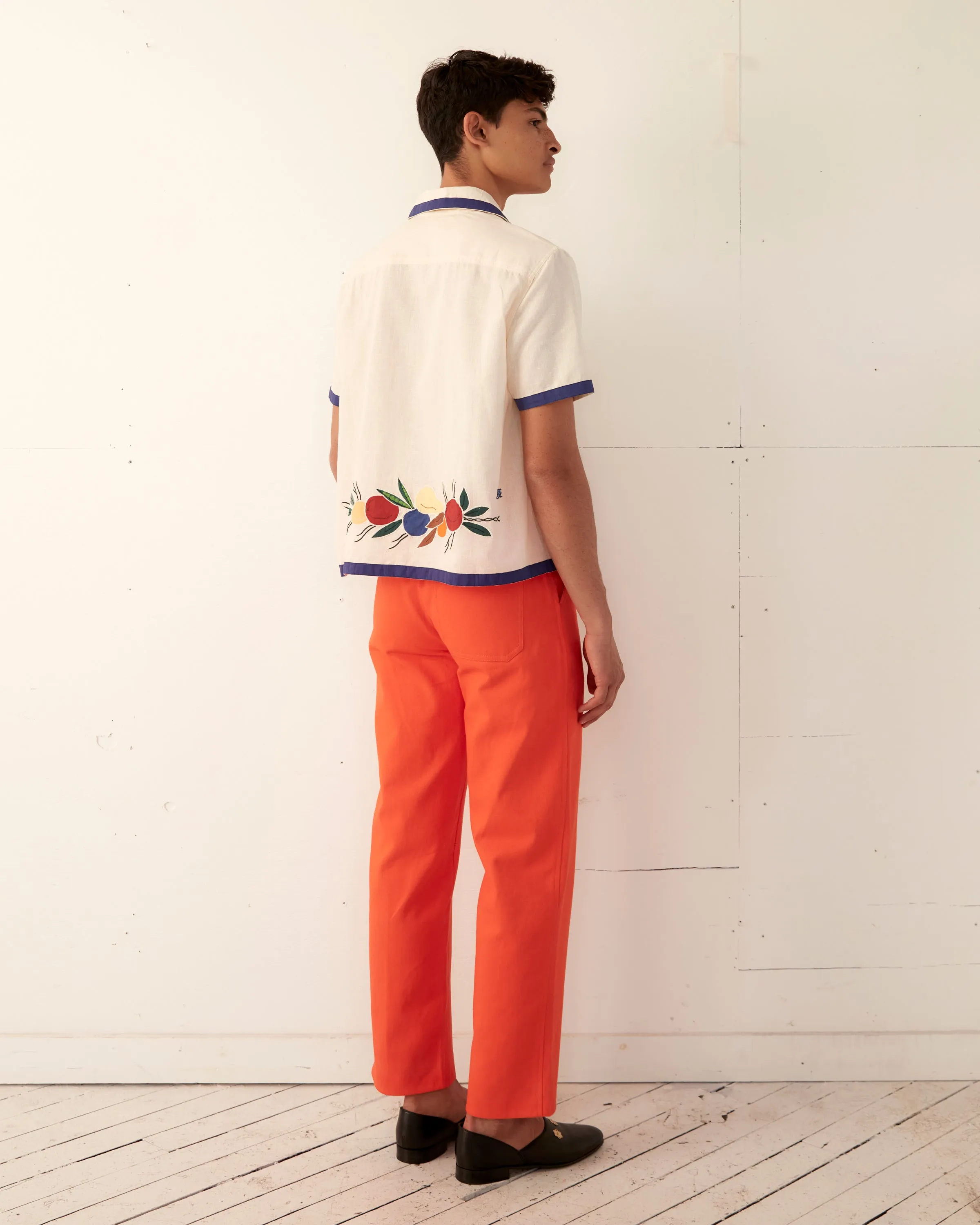 Appliqué Fruit Bunch Short Sleeve Shirt sold by BODE product image thumbnail 4