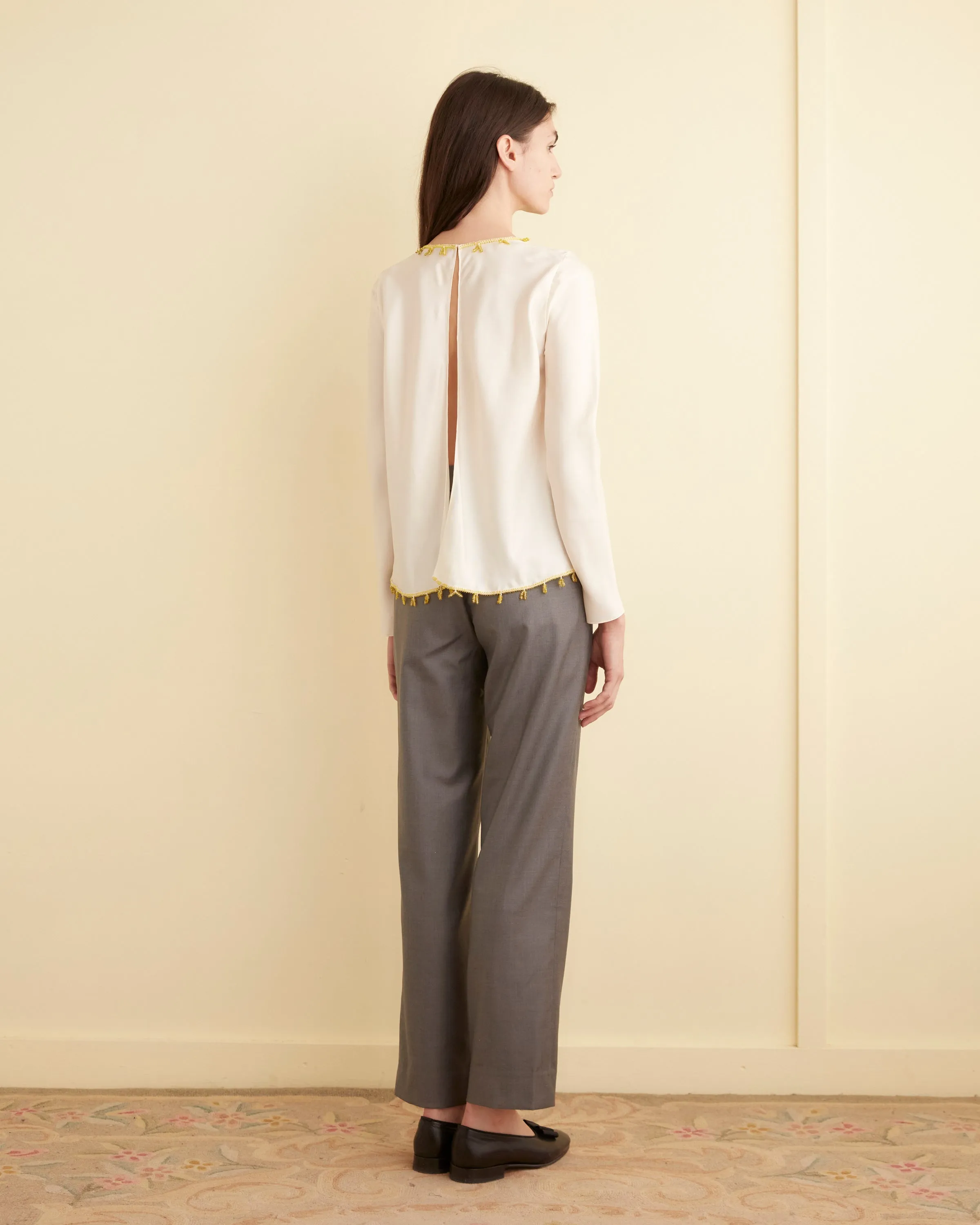 Canary Bead Cream Top sold by BODE product image thumbnail 3