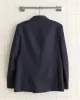 Linen Double-Breasted Suit Jacket - Navy sold by BODE