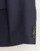 Linen Double-Breasted Suit Jacket - Navy sold by BODE