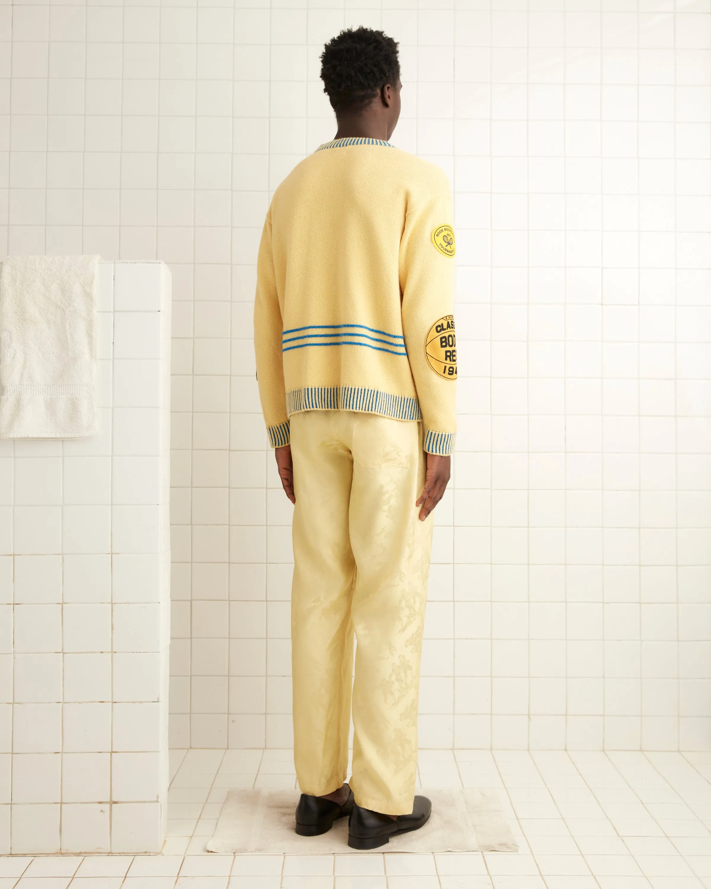 Football Jacquard Pajama Pants - Yellow sold by BODE product image thumbnail 3