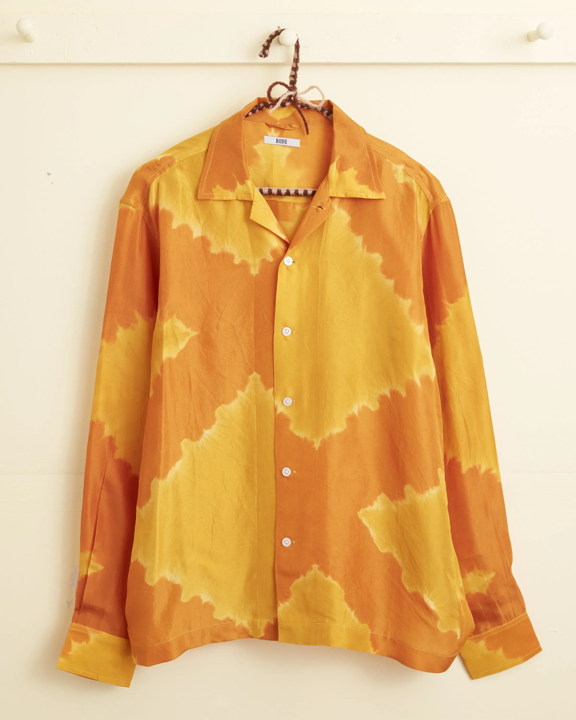 Lehariya Dye Long Sleeve Shirt sold by BODE