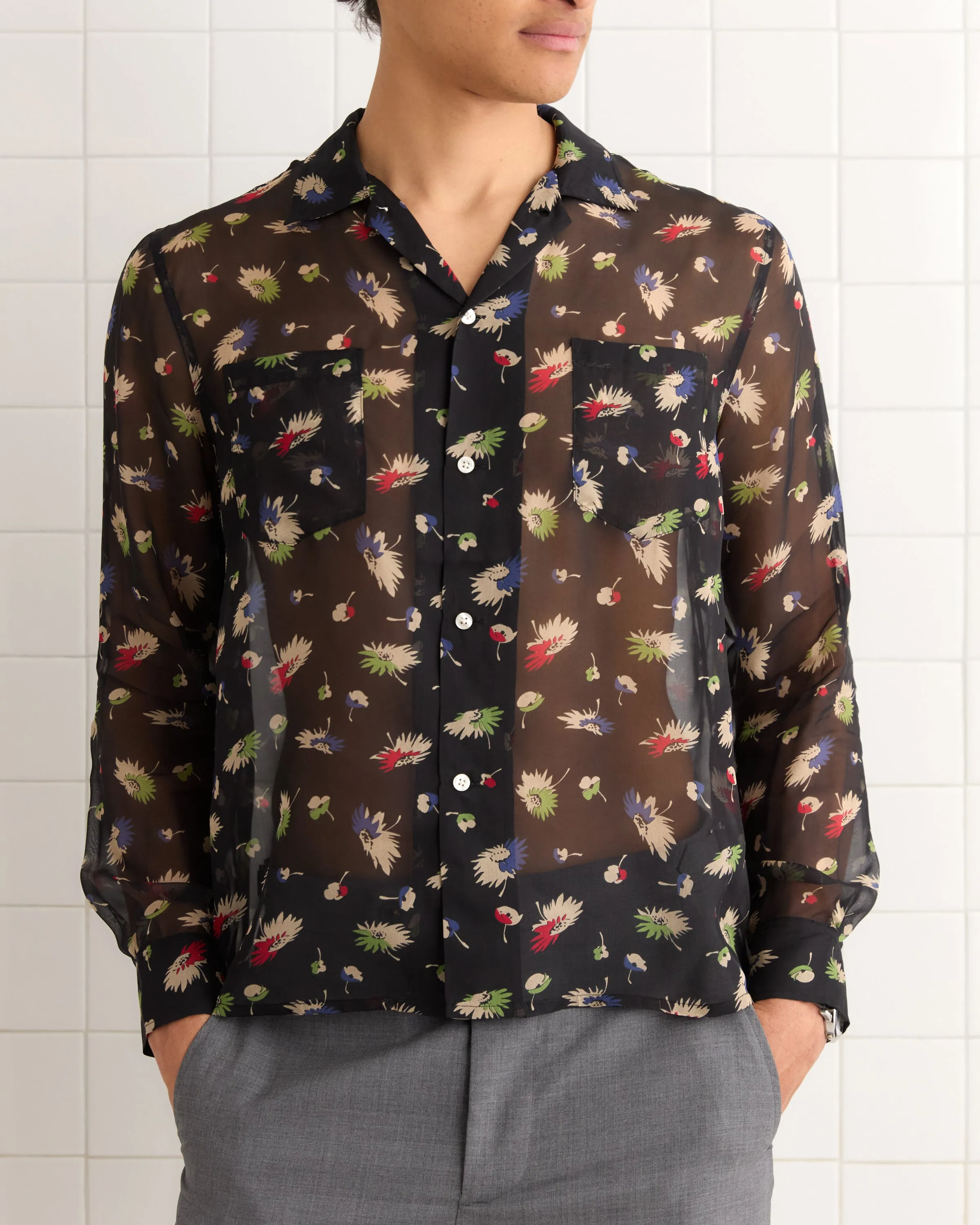 Sheer Midnight Daisy Shirt sold by BODE product image thumbnail 2