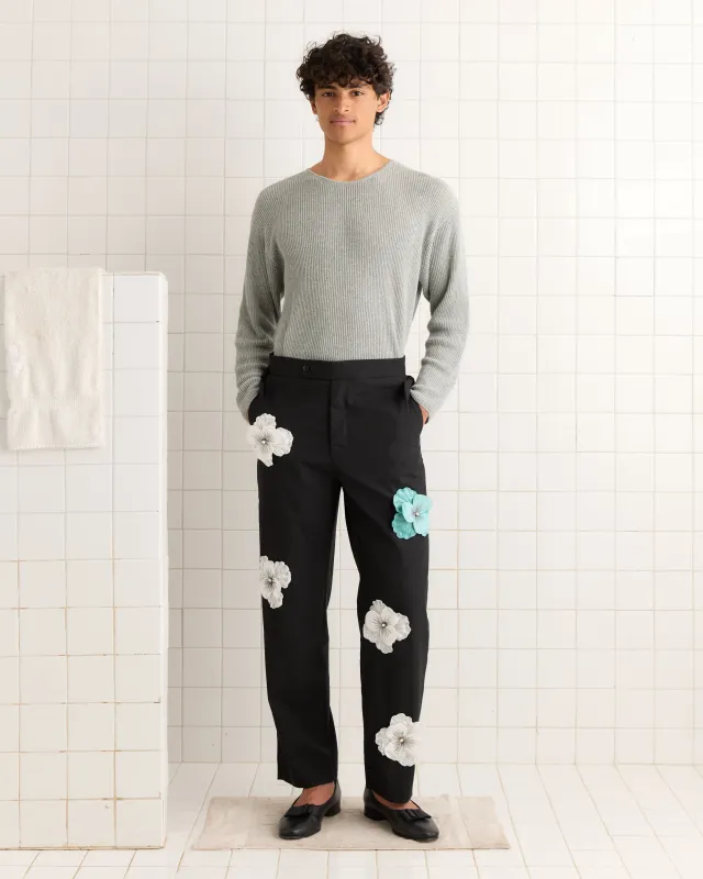 Tropical Wool Pansy Trousers made by BODE