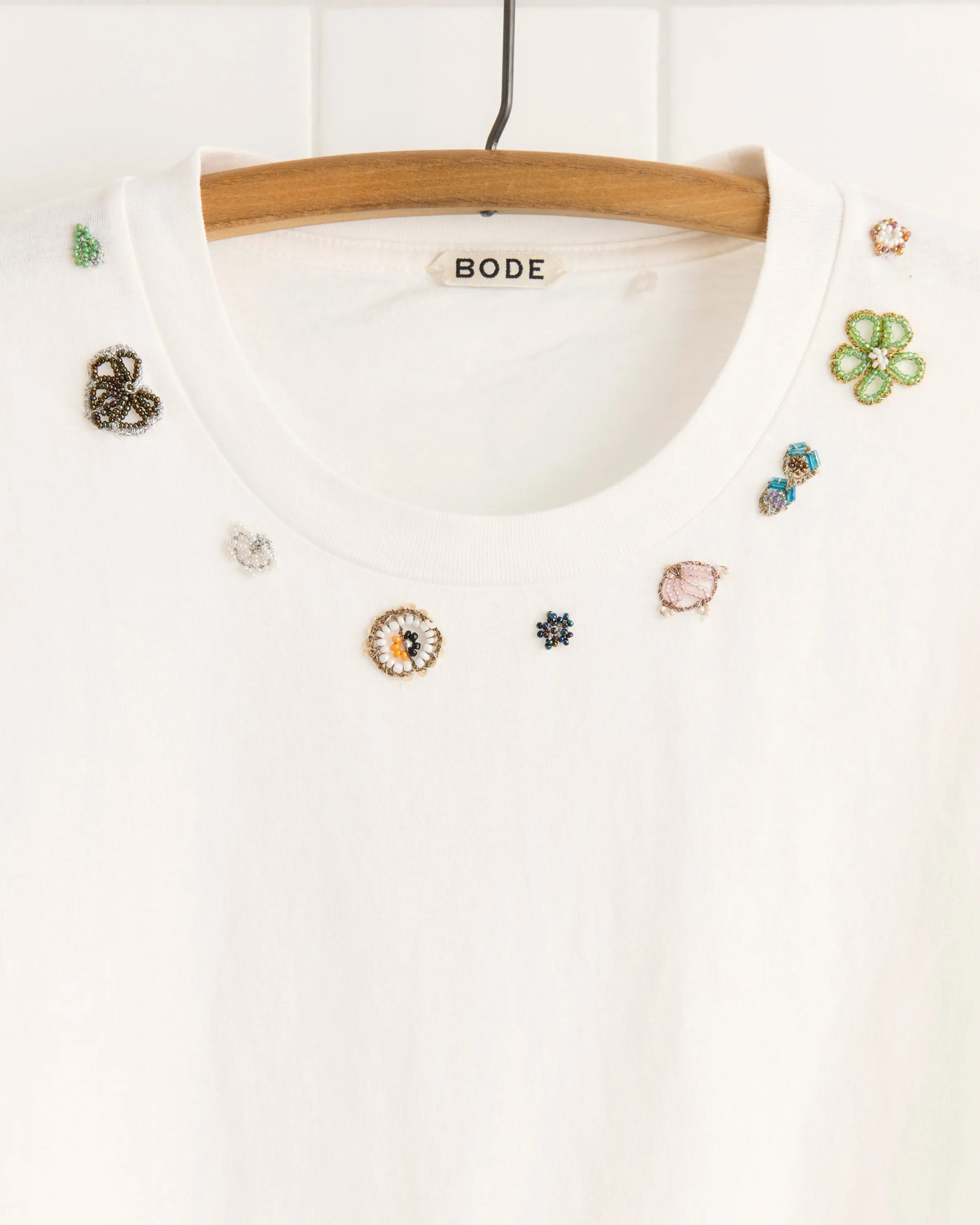 Beaded Floral Necklace Tee sold by BODE product image thumbnail 3