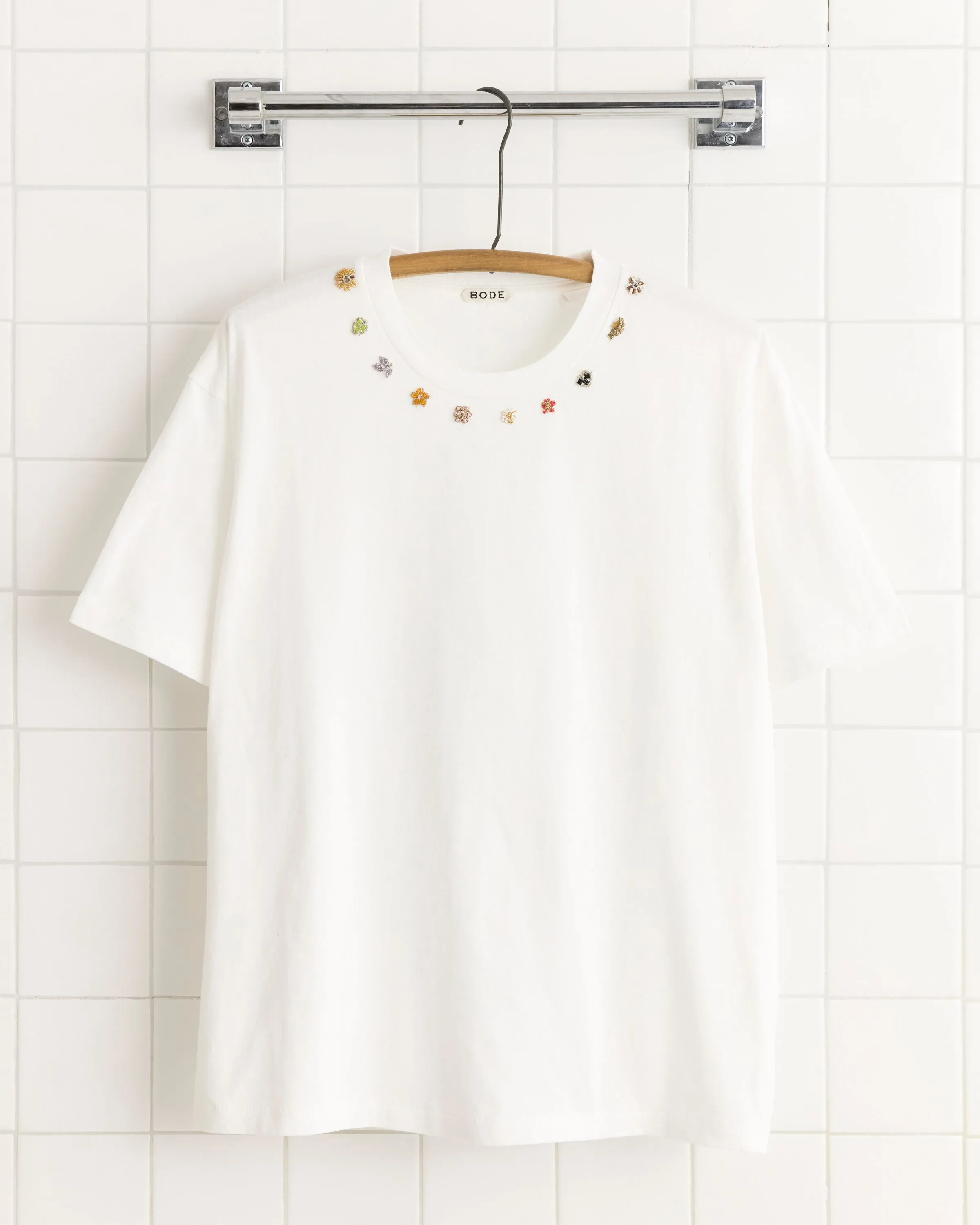 Beaded Necklace Tee sold by BODE