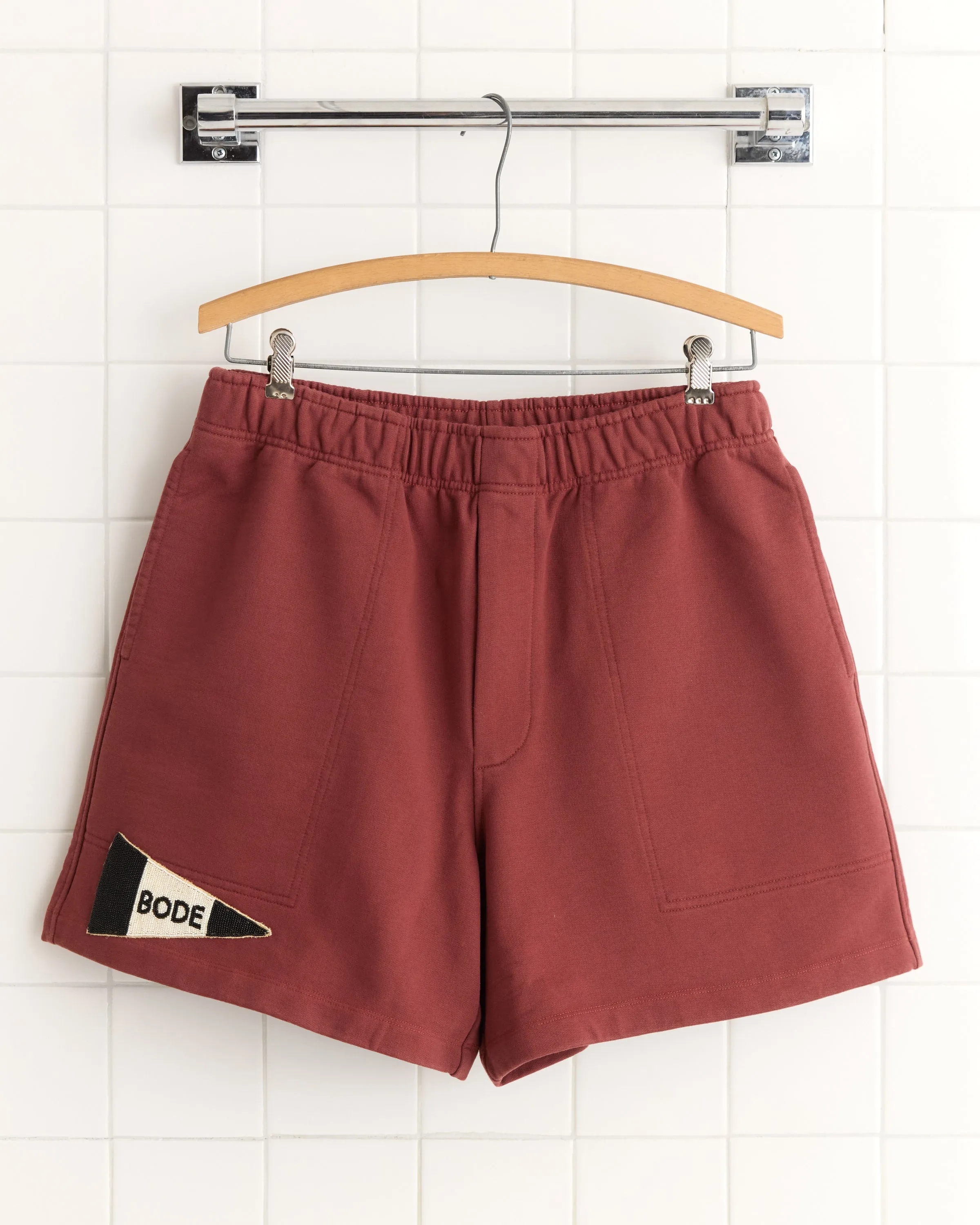 Burgundy Pennant Shorts sold by BODE product image thumbnail 4