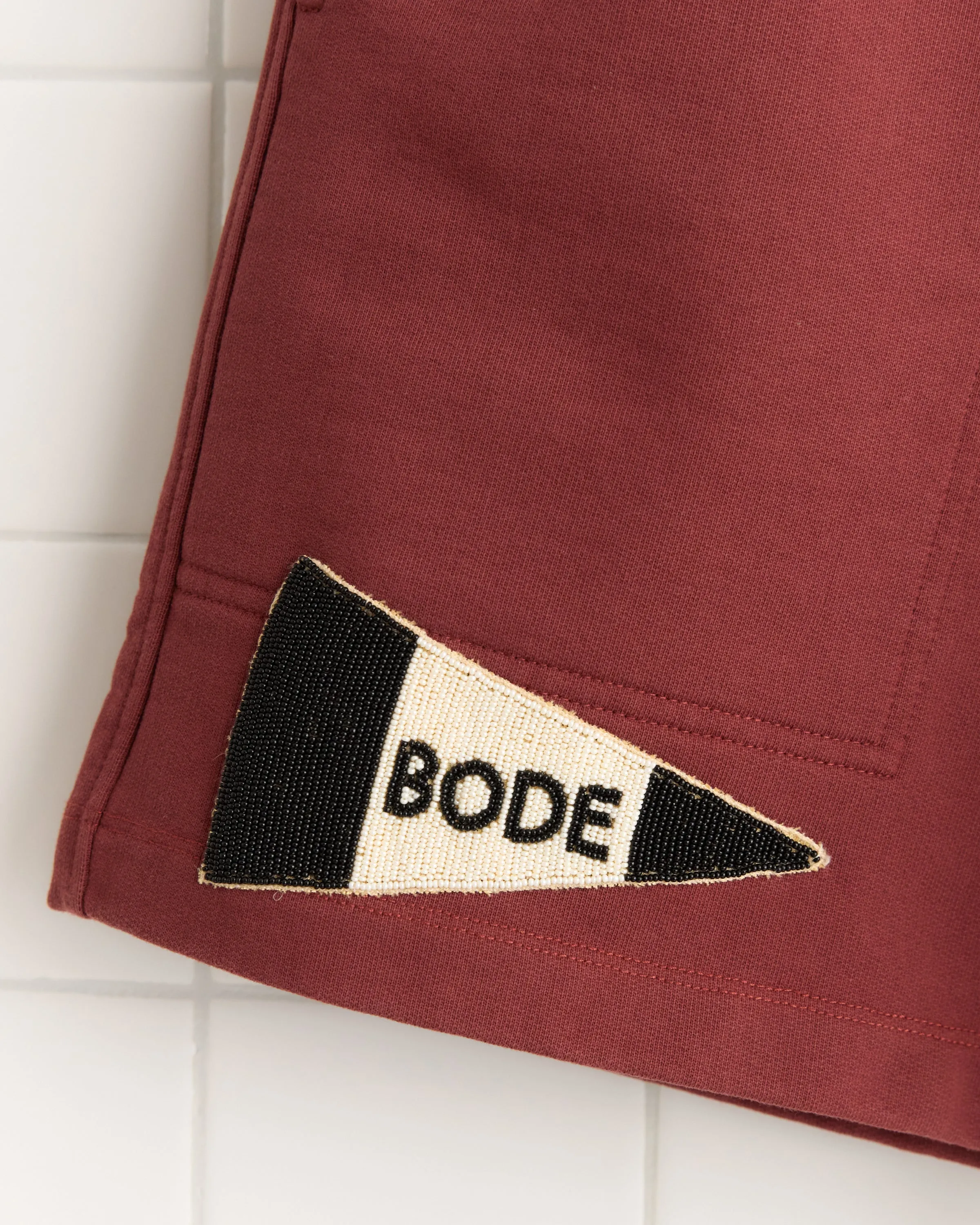 Burgundy Pennant Shorts sold by BODE product image thumbnail 5