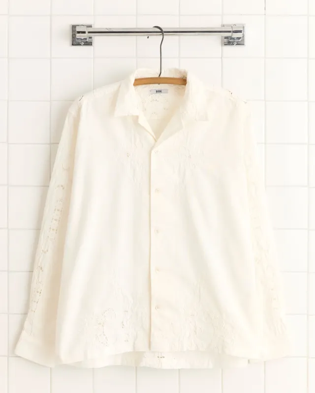 Linen Cutwork Long Sleeve Shirt sold by BODE