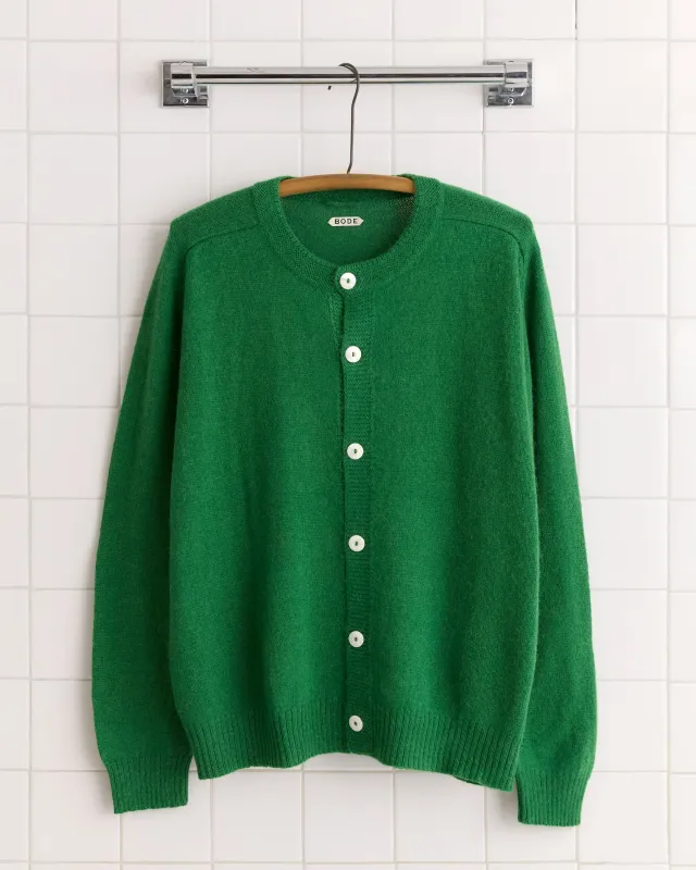 Orchard Cardigan - Kelly Green sold by BODE