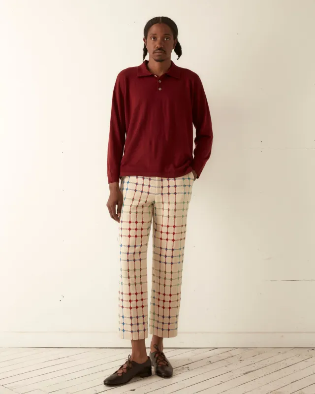 Solid Cycling Polo - Maroon sold by BODE