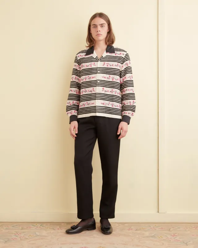 Cherry Blossom Stripe Long Sleeve Shirt sold by BODE