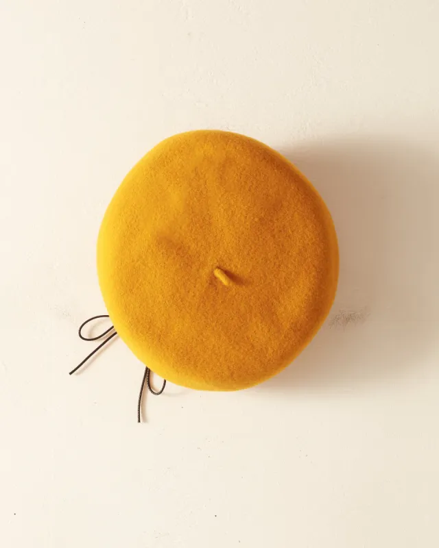 Twisted Piping Beret - Golden sold by BODE