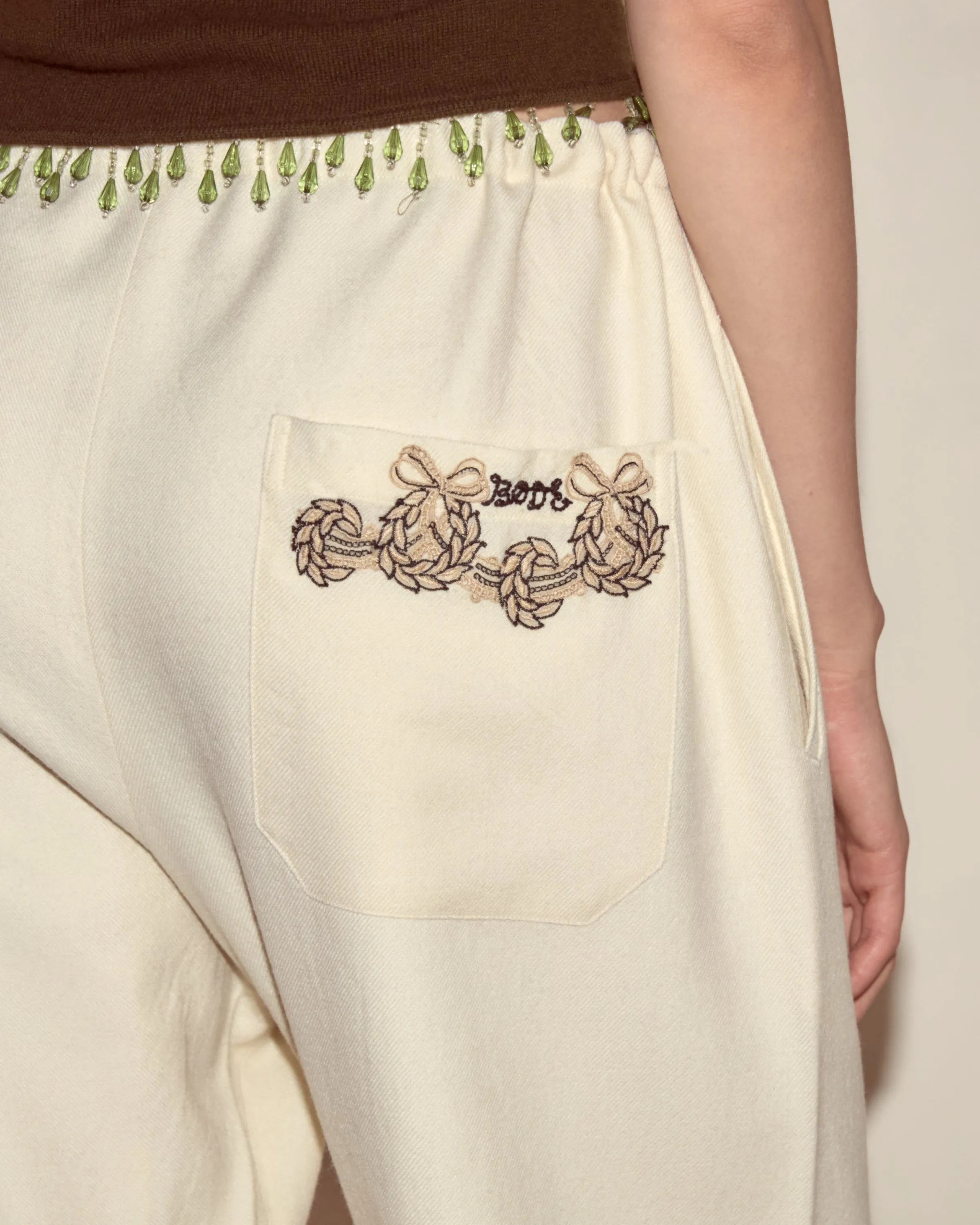 Laurelist Pajama Pants - Cream sold by BODE product image thumbnail 2