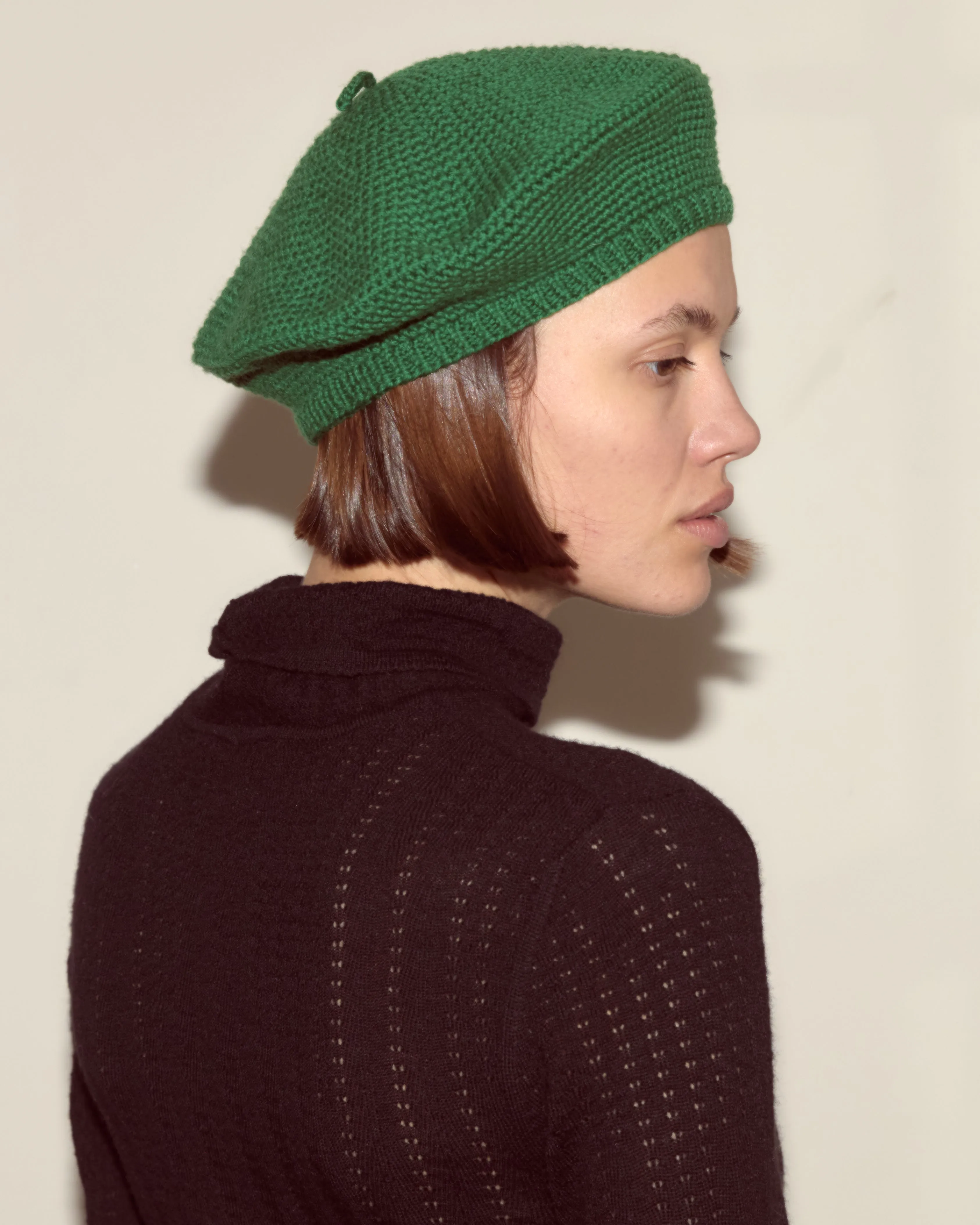 Crochet Beret - Green sold by BODE