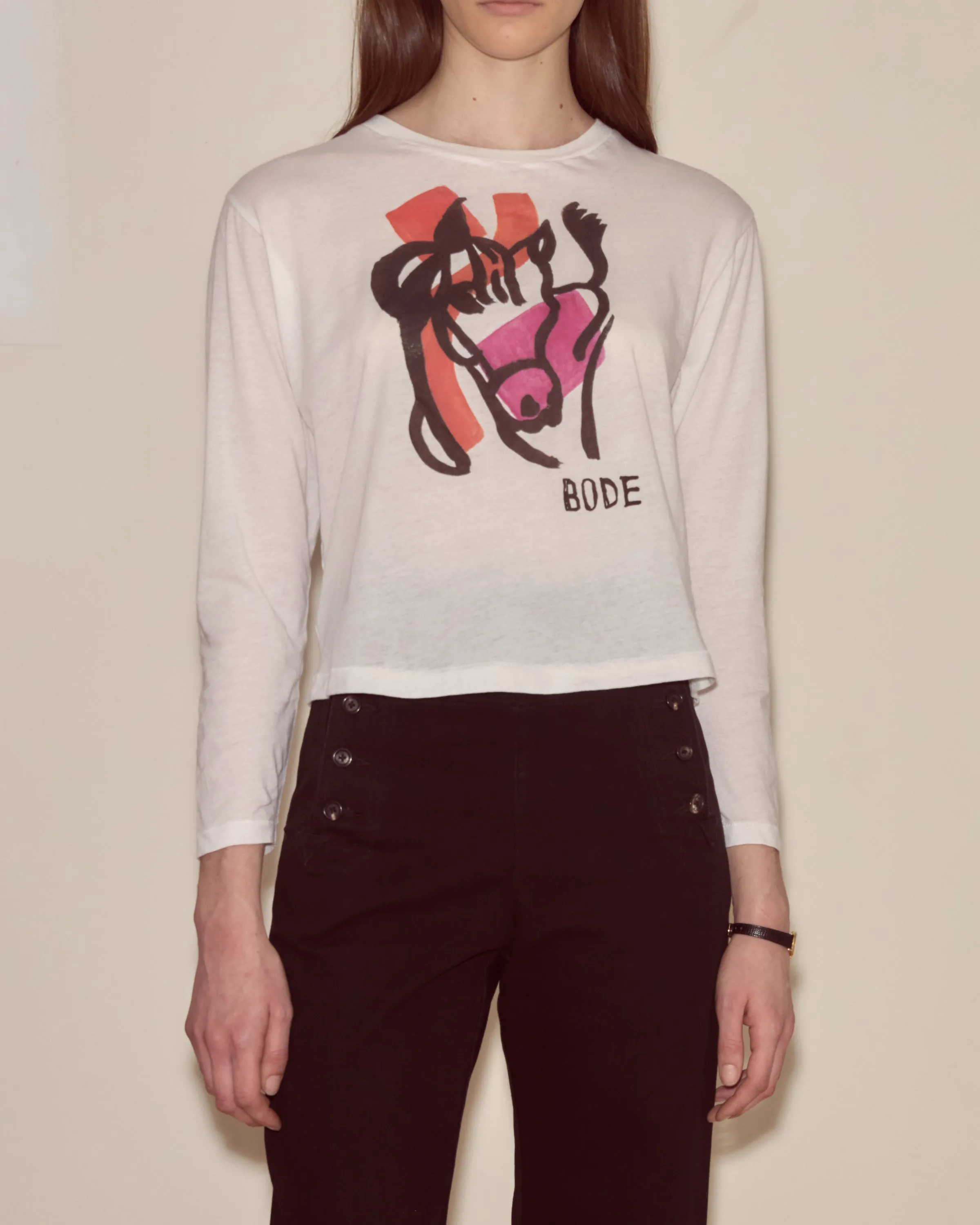 Cheval Long Sleeve Tee sold by BODE product image thumbnail 2