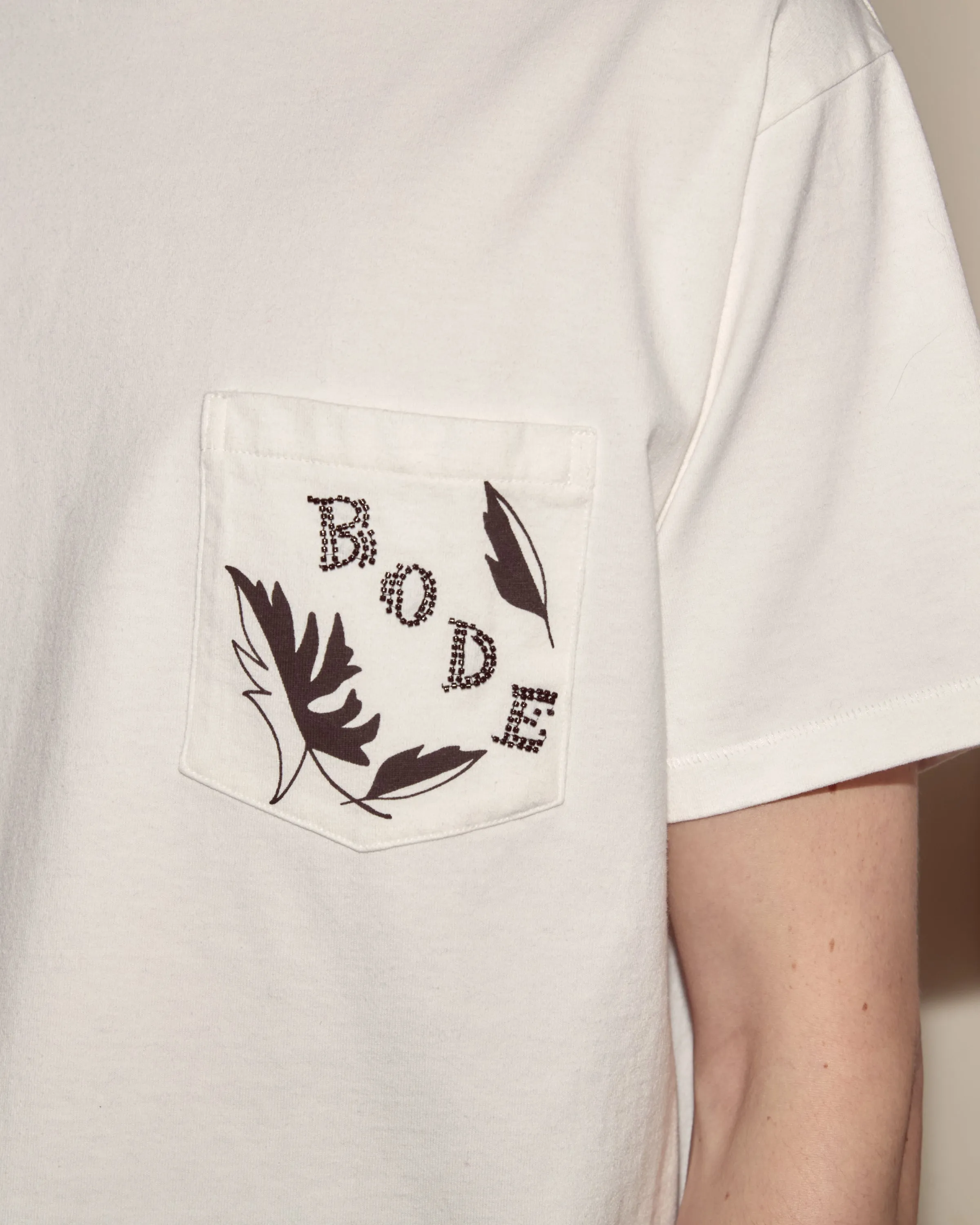 Beaded Leaf Pocket Tee sold by BODE product image thumbnail 2