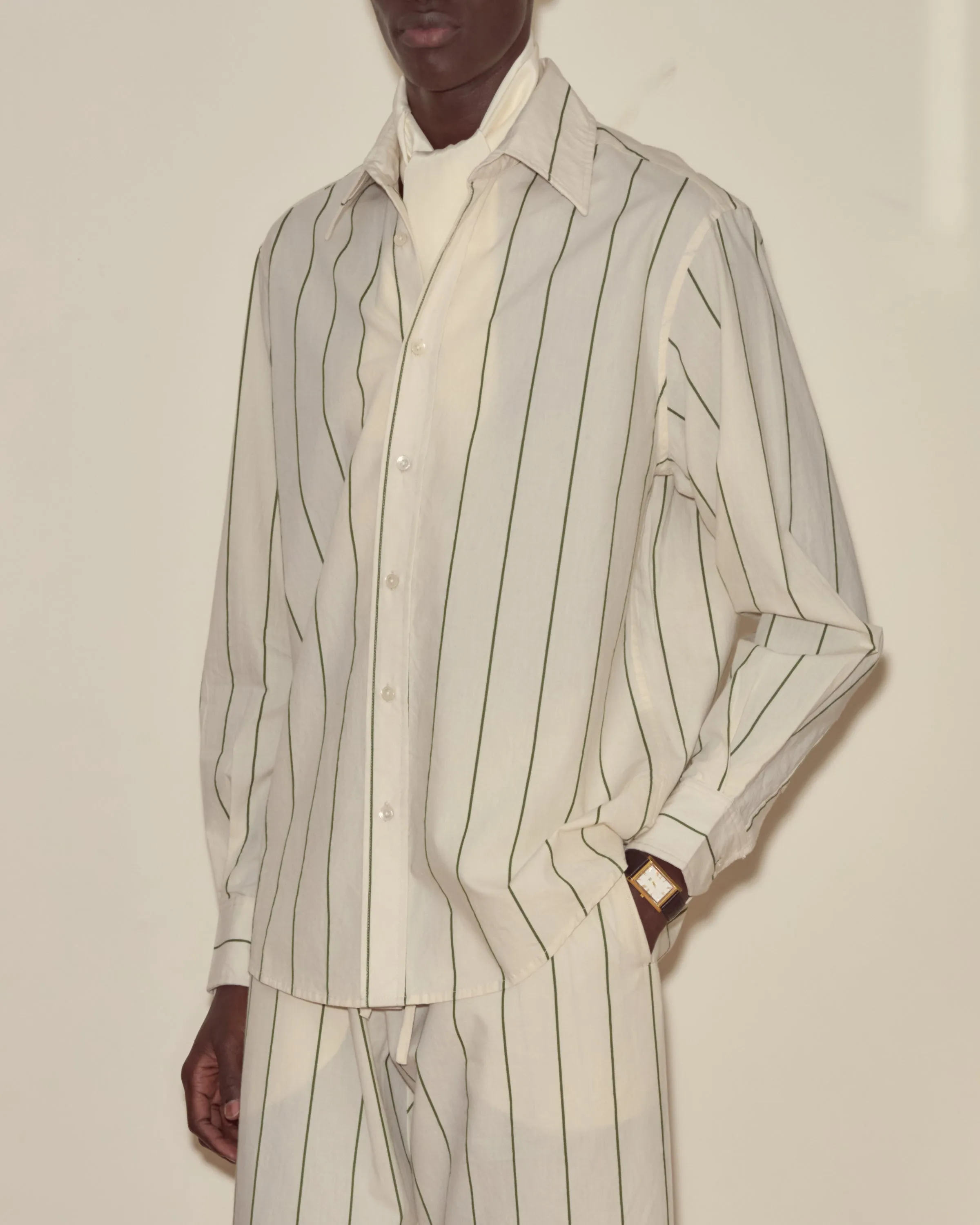 Celery Stripe Long Sleeve sold by BODE product image thumbnail 2
