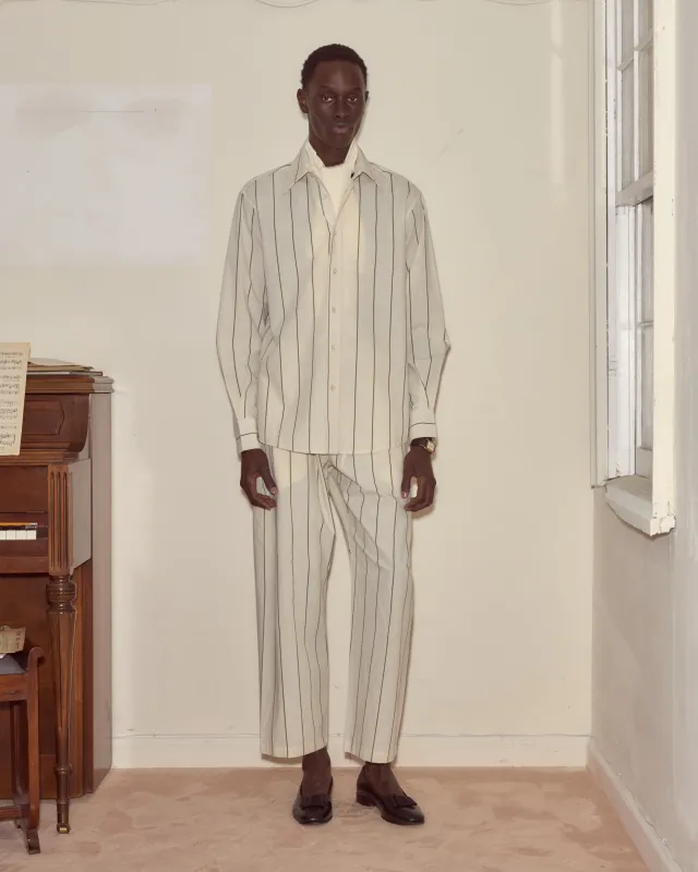 Celery Stripe Long Sleeve sold by BODE