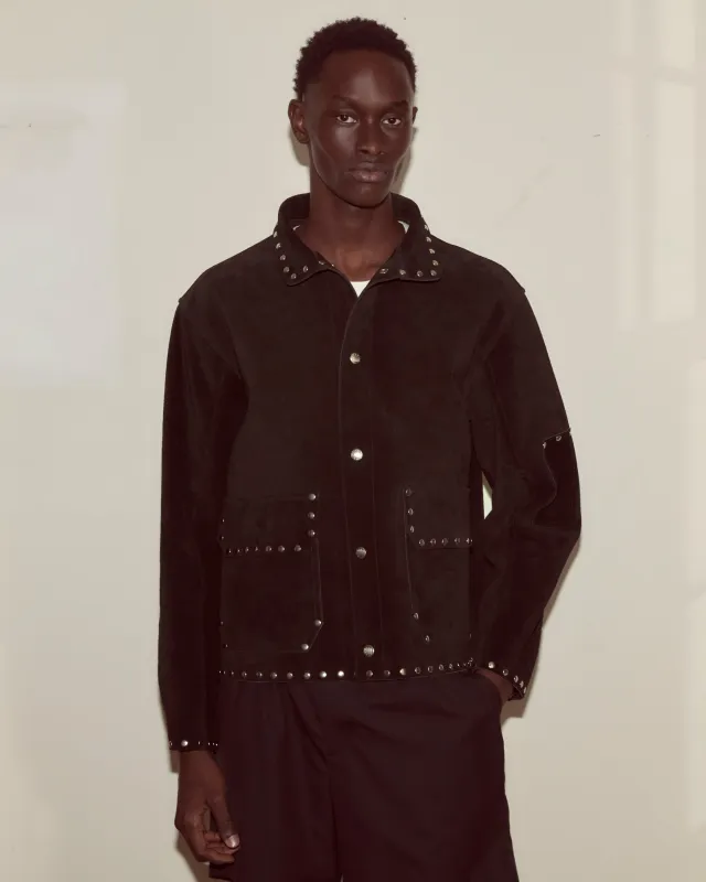 Studded Welding Jacket - Black sold by BODE