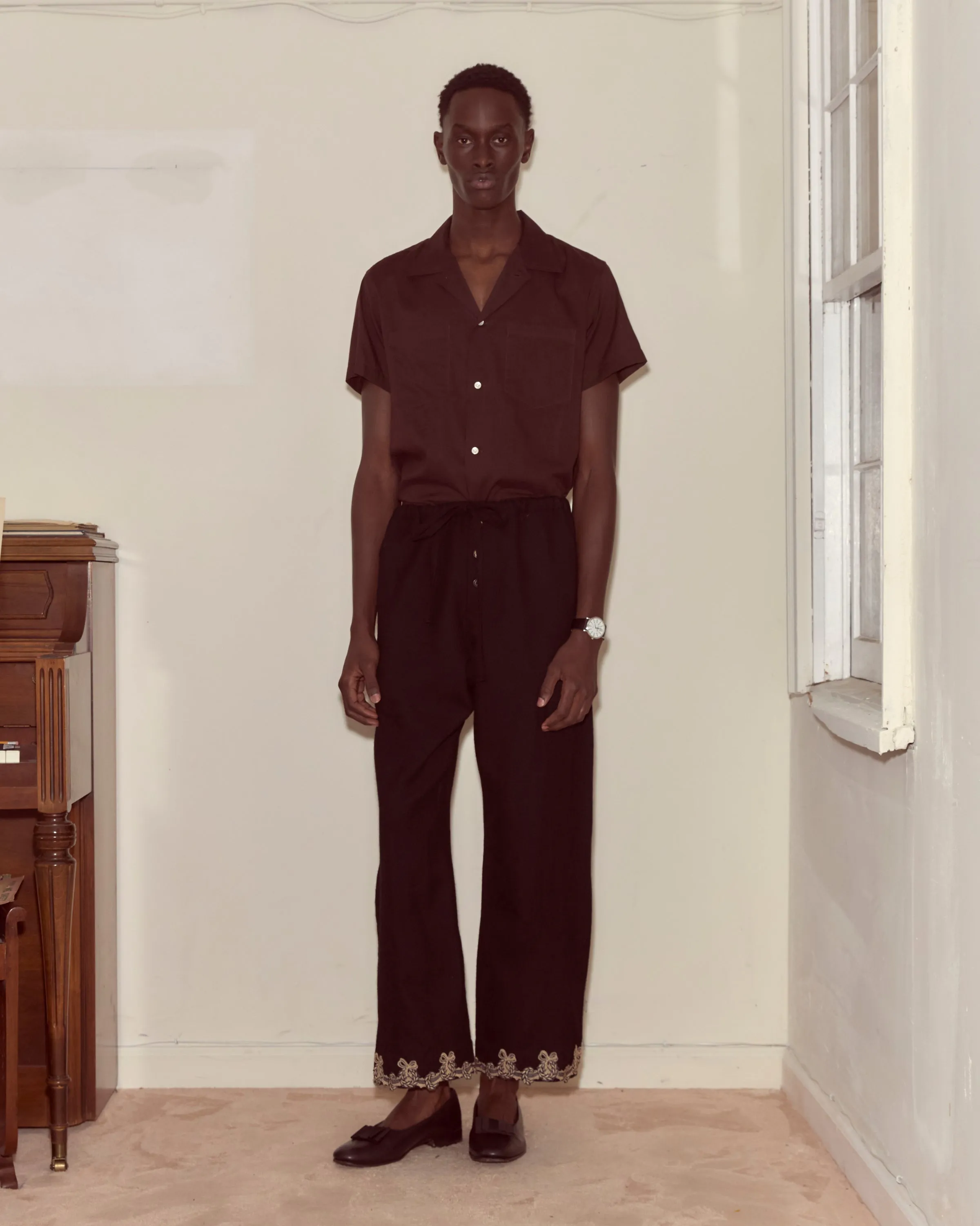 Laurelist Pajama Pants - Black sold by BODE