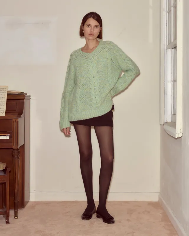 Eiderdown Sweater - Seafoam sold by BODE