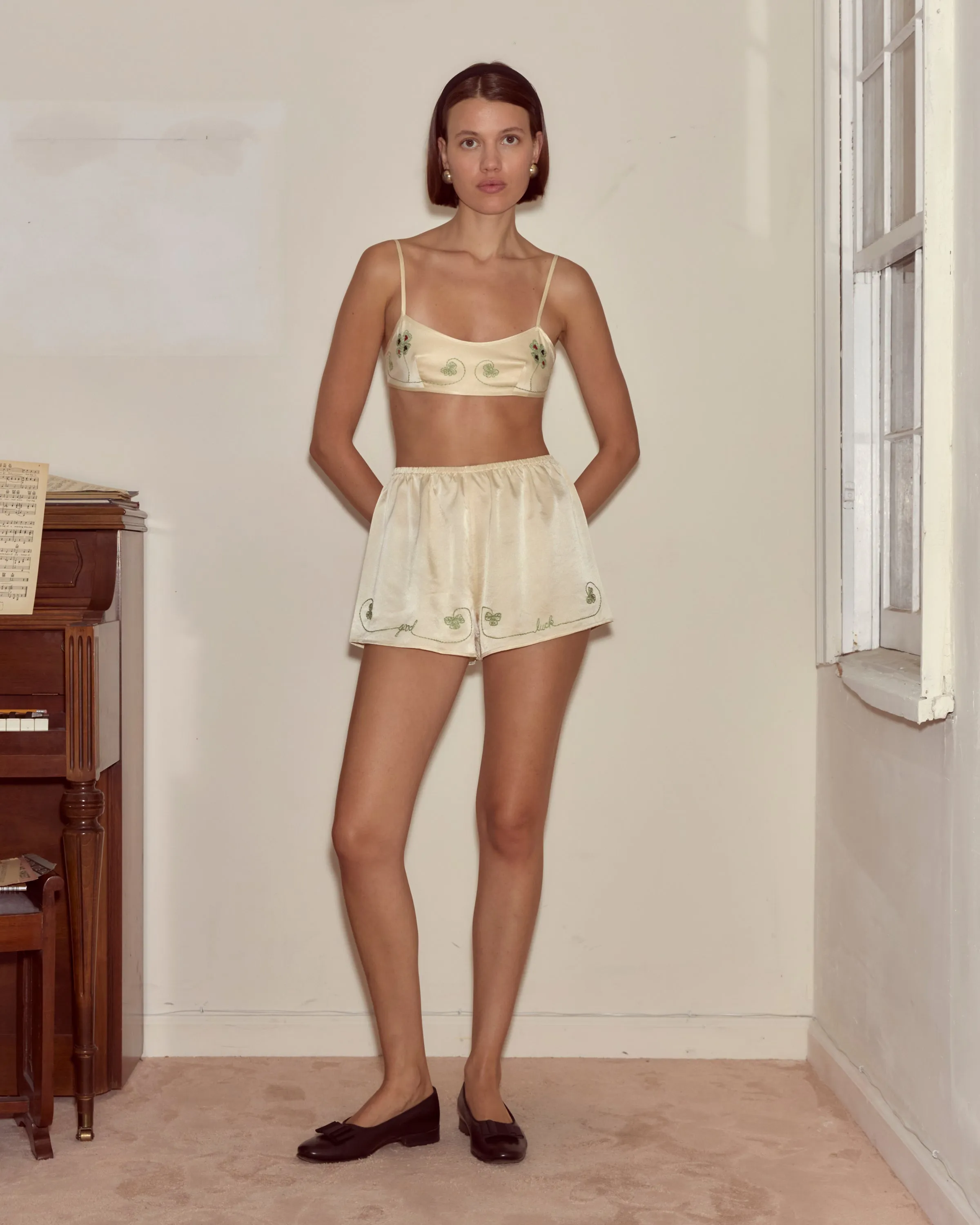 Lucky Draw Tap Shorts sold by BODE