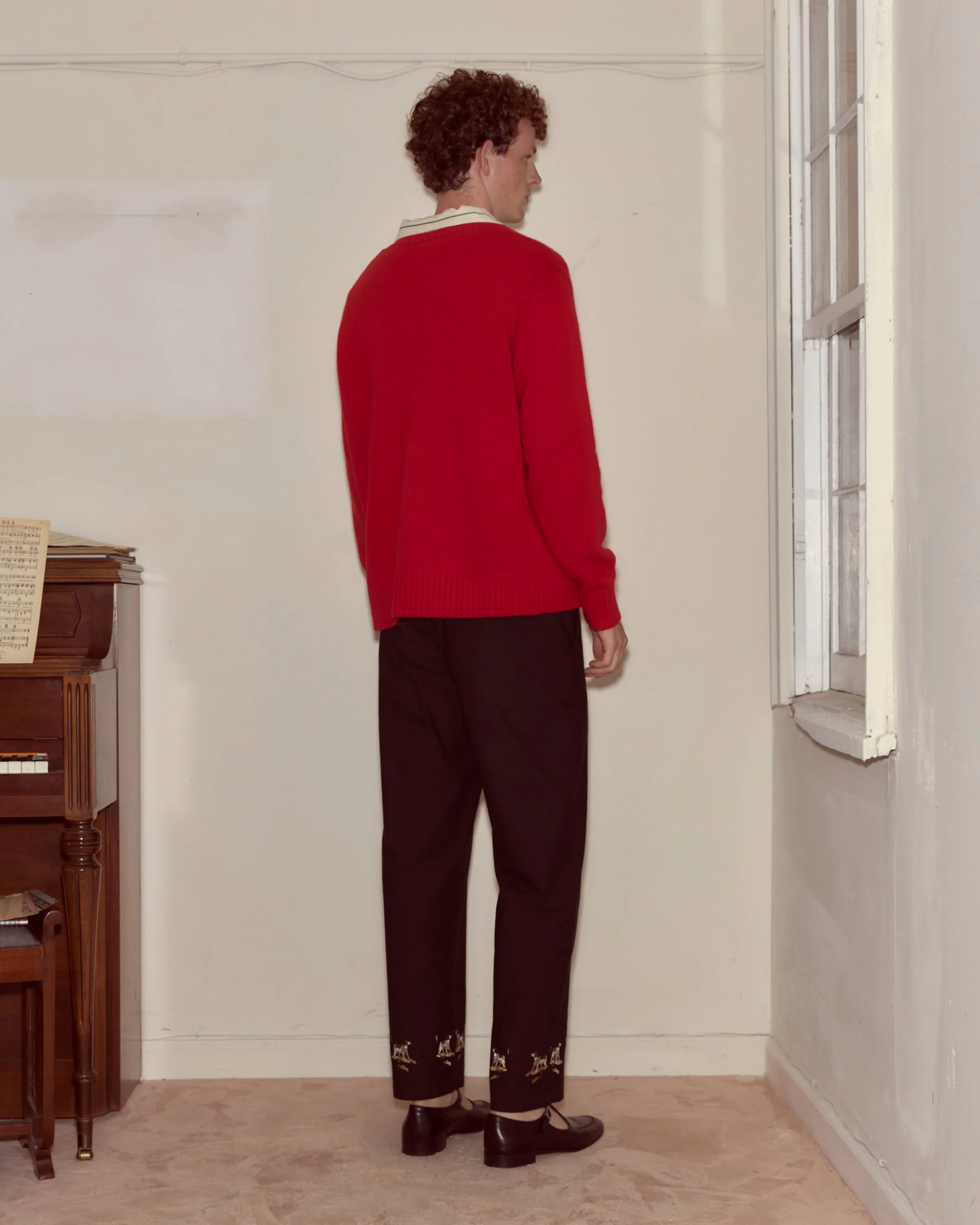 Currant Sweater - Red sold by BODE product image thumbnail 4