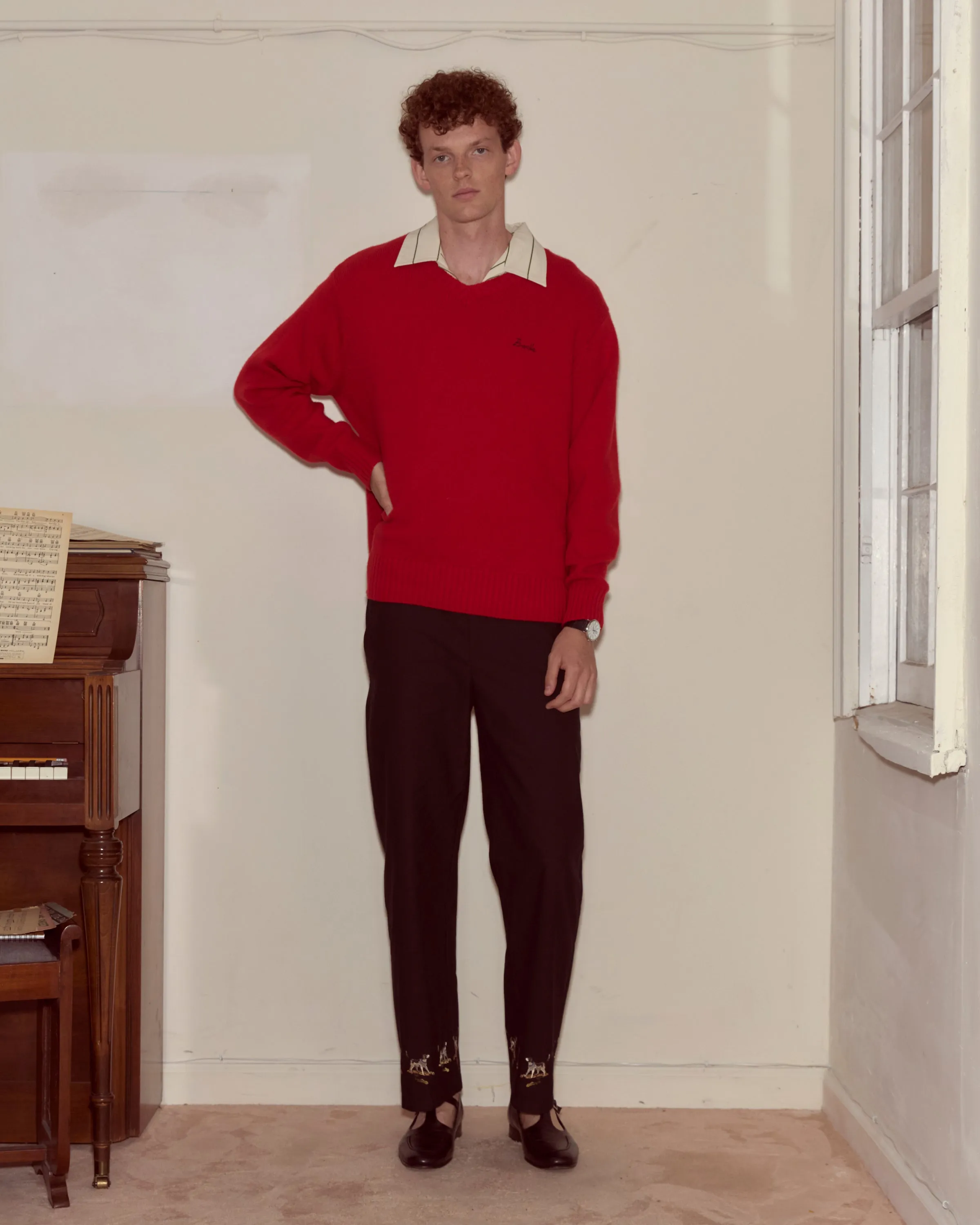 Currant Sweater - Red sold by BODE product image thumbnail 2