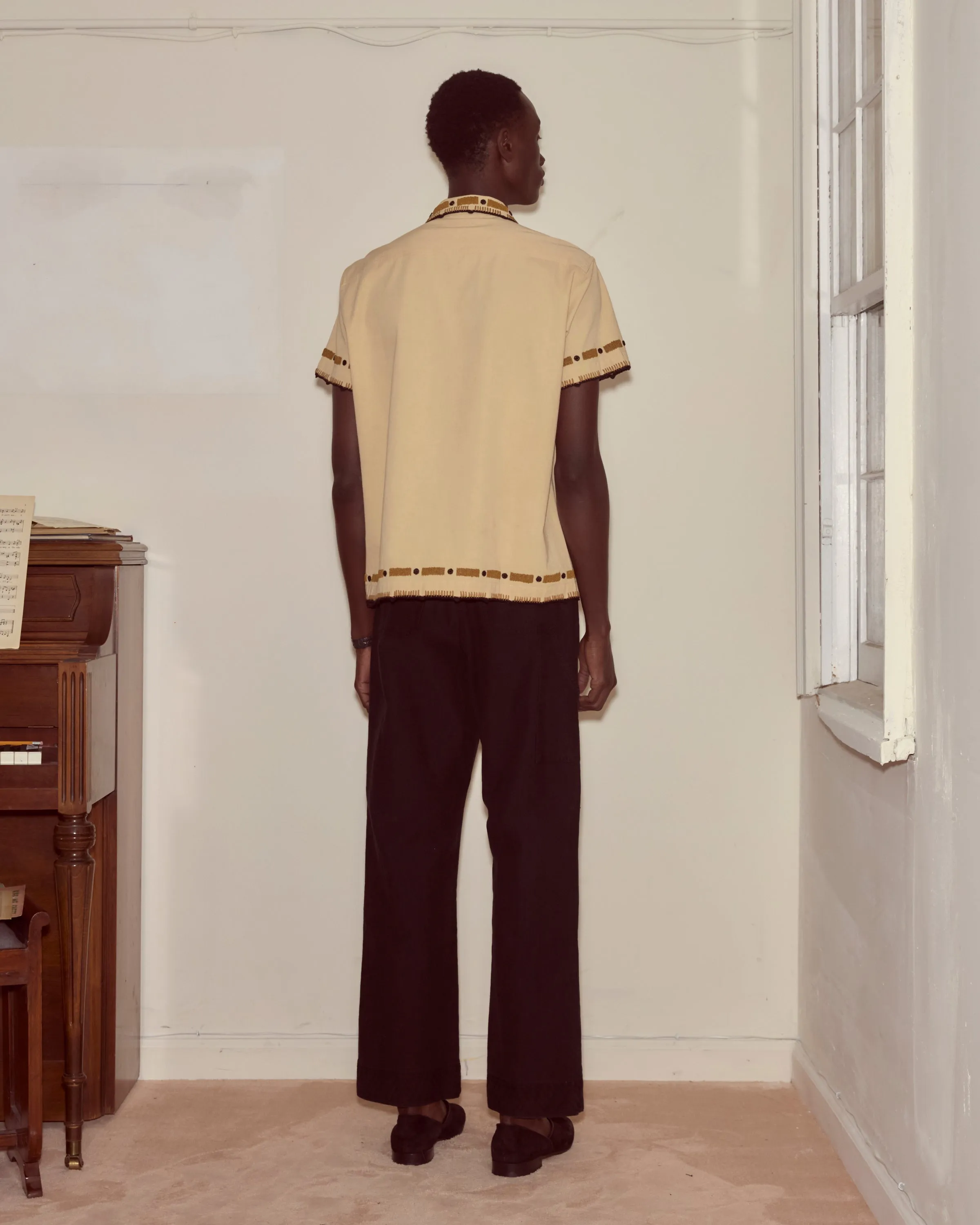 Beaded Ryegrass Short Sleeve Shirt sold by BODE product image thumbnail 3