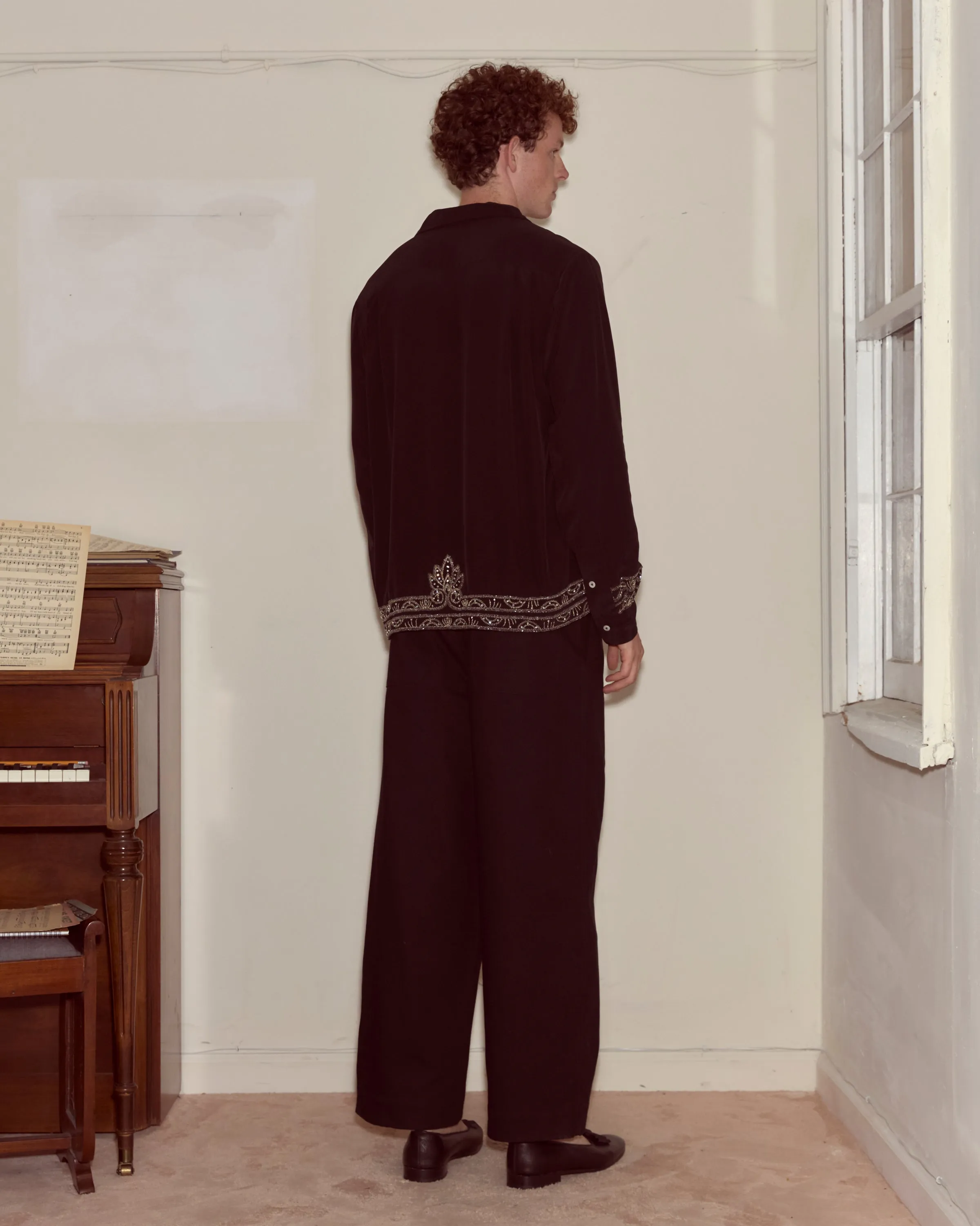 Beaded Epoque Long Sleeve Shirt sold by BODE product image thumbnail 3