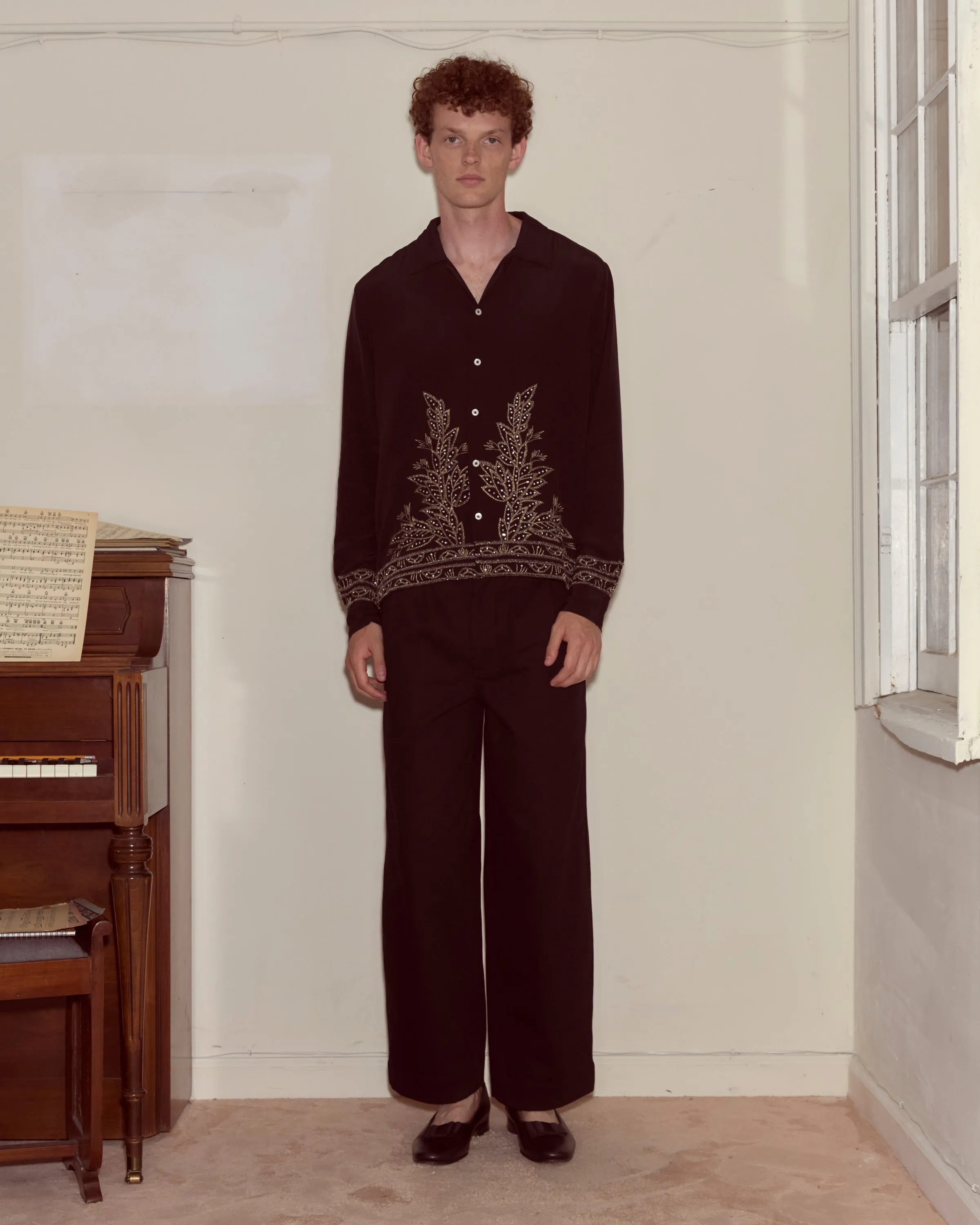 Beaded Epoque Long Sleeve Shirt sold by BODE product image thumbnail 2