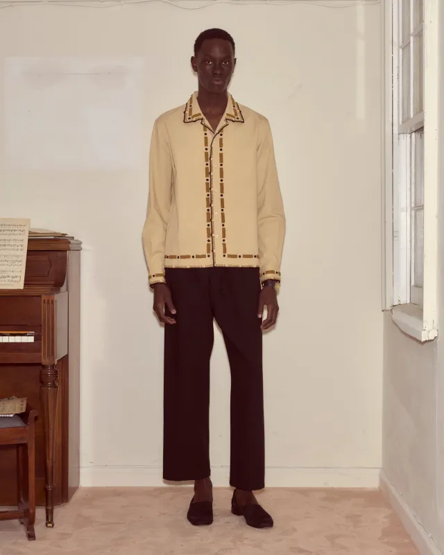 Beaded Ryegrass Long Sleeve Shirt sold by BODE