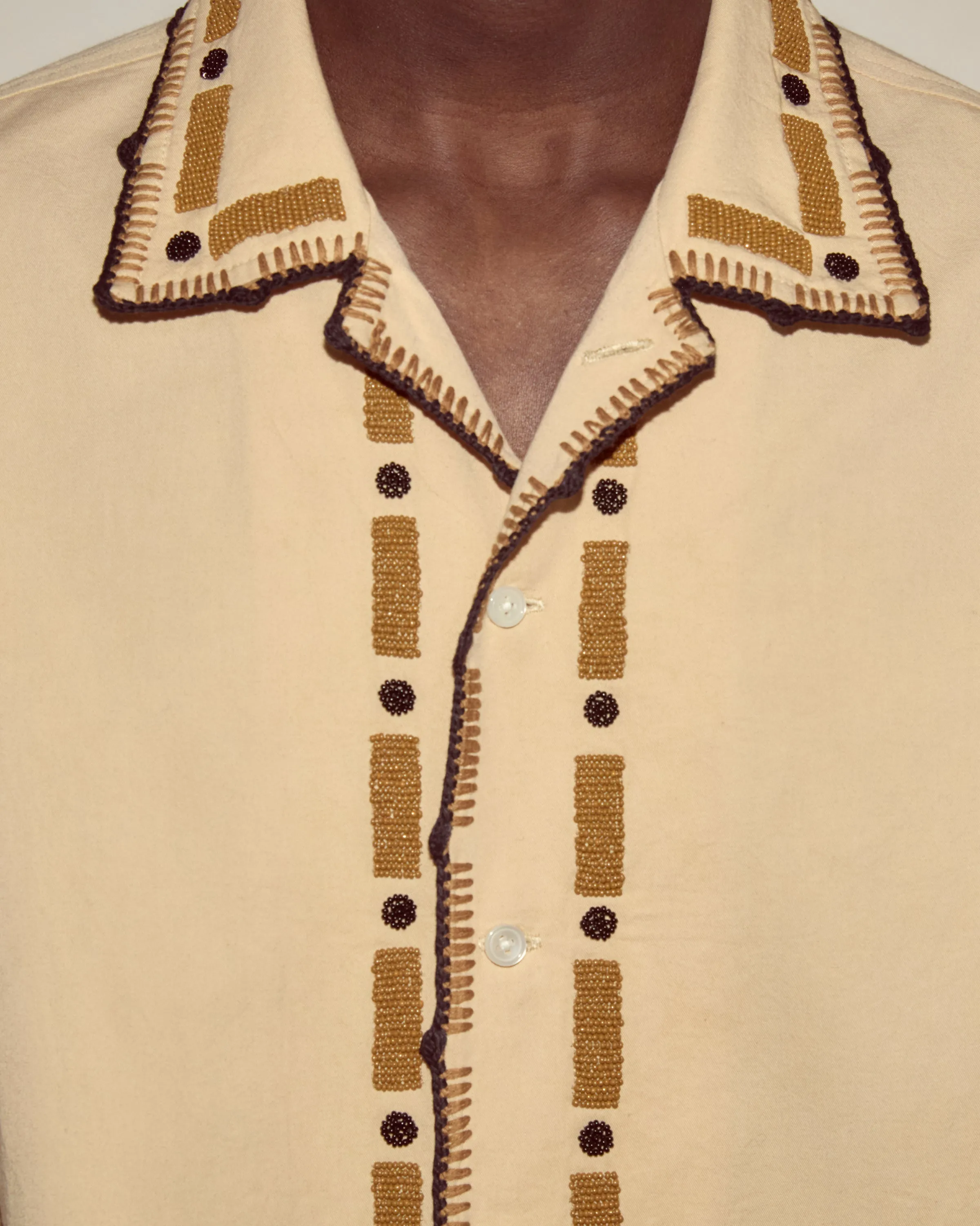 Beaded Ryegrass Long Sleeve Shirt sold by BODE product image thumbnail 2