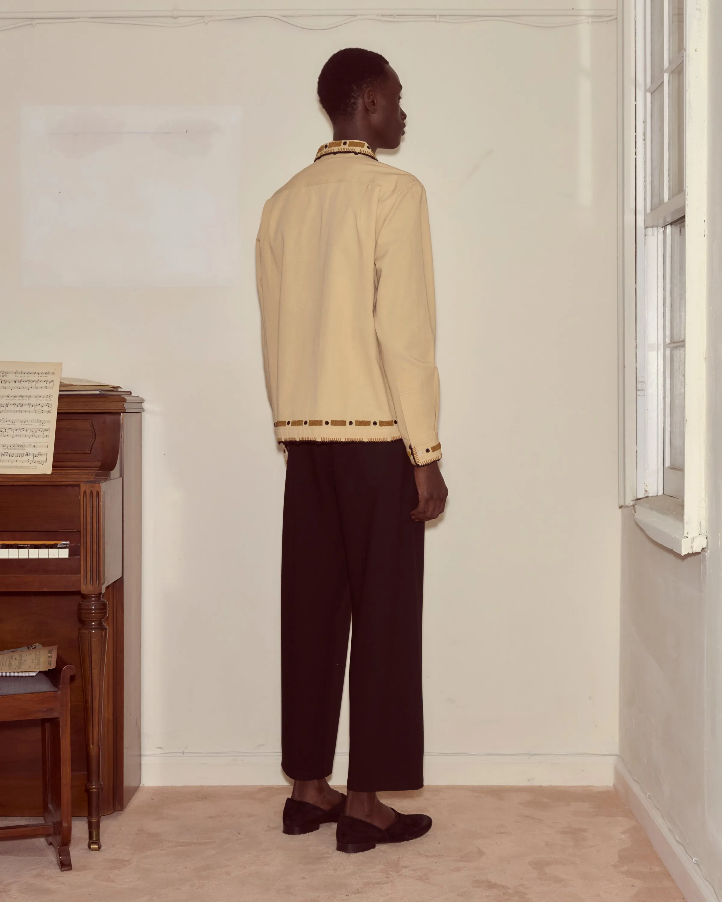 Beaded Ryegrass Long Sleeve Shirt sold by BODE product image thumbnail 3