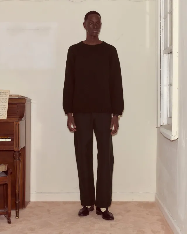 Cashmere Crewneck - Black sold by BODE