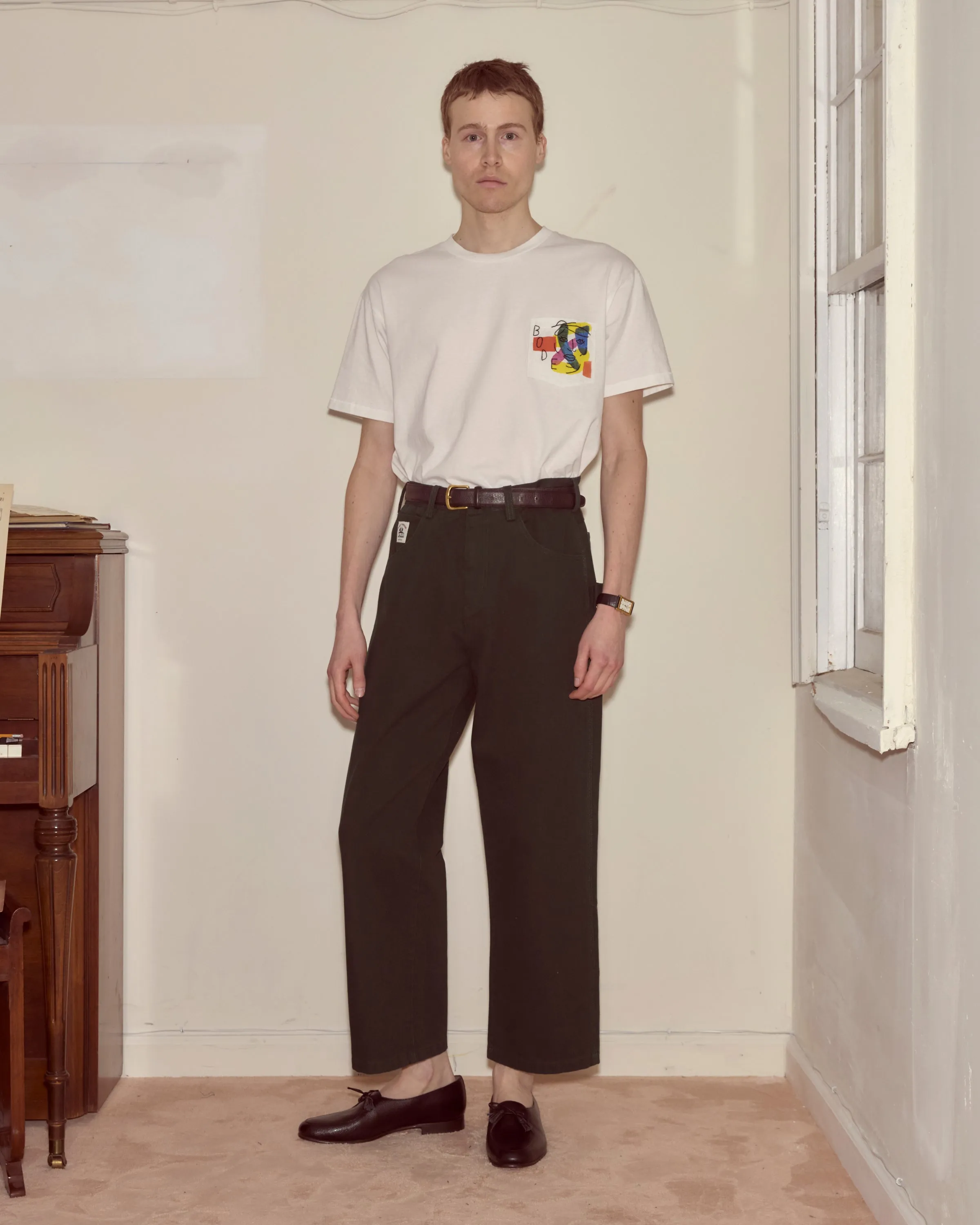 Twill Knolly Brook Trousers - Dark Green sold by BODE