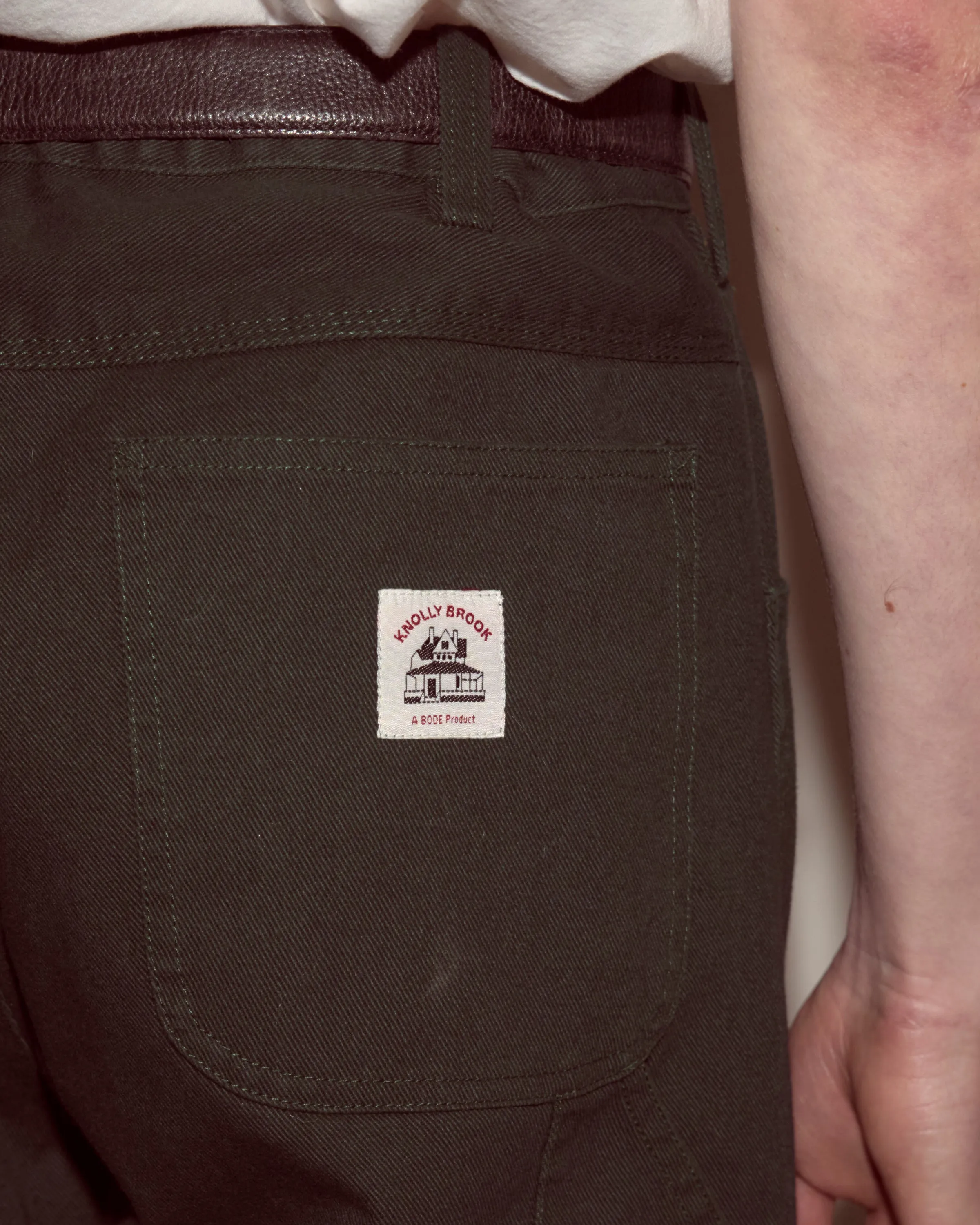 Twill Knolly Brook Trousers - Dark Green sold by BODE product image thumbnail 4