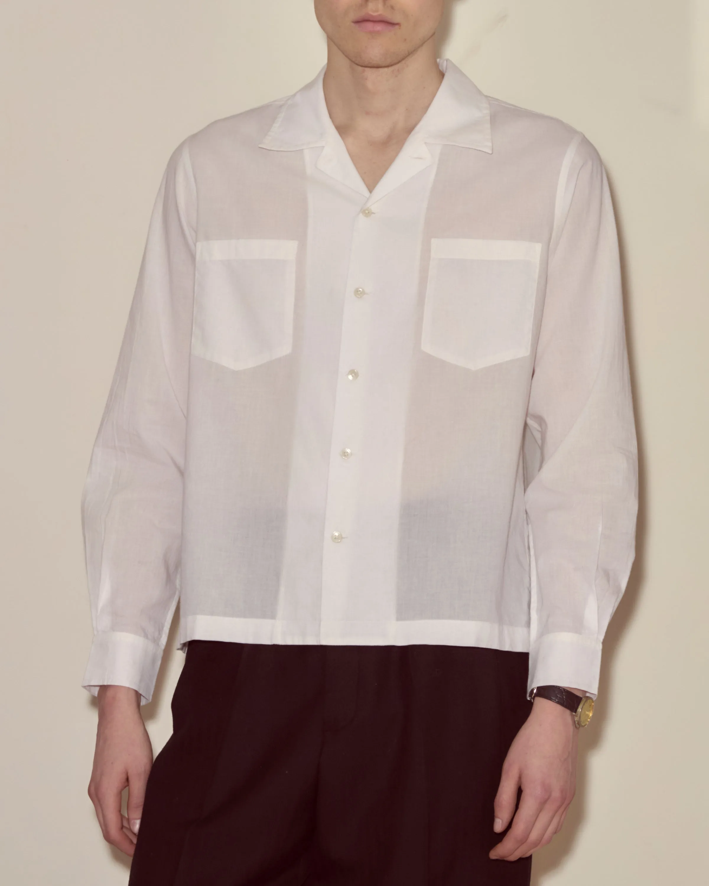 Voile Long Sleeve Shirt - White sold by BODE product image thumbnail 2