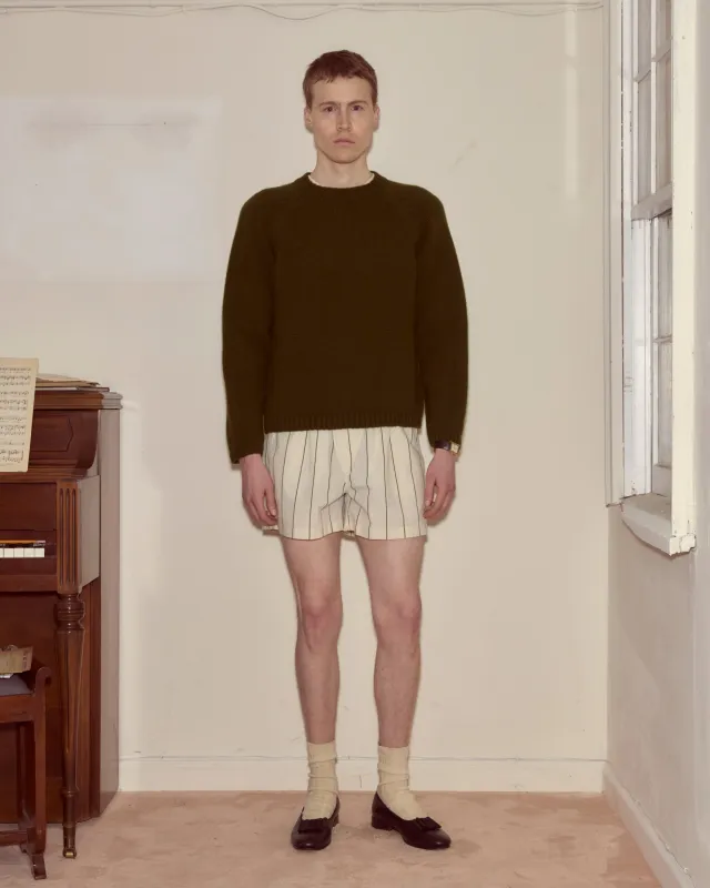 Cashmere Crewneck - Hemlock sold by BODE