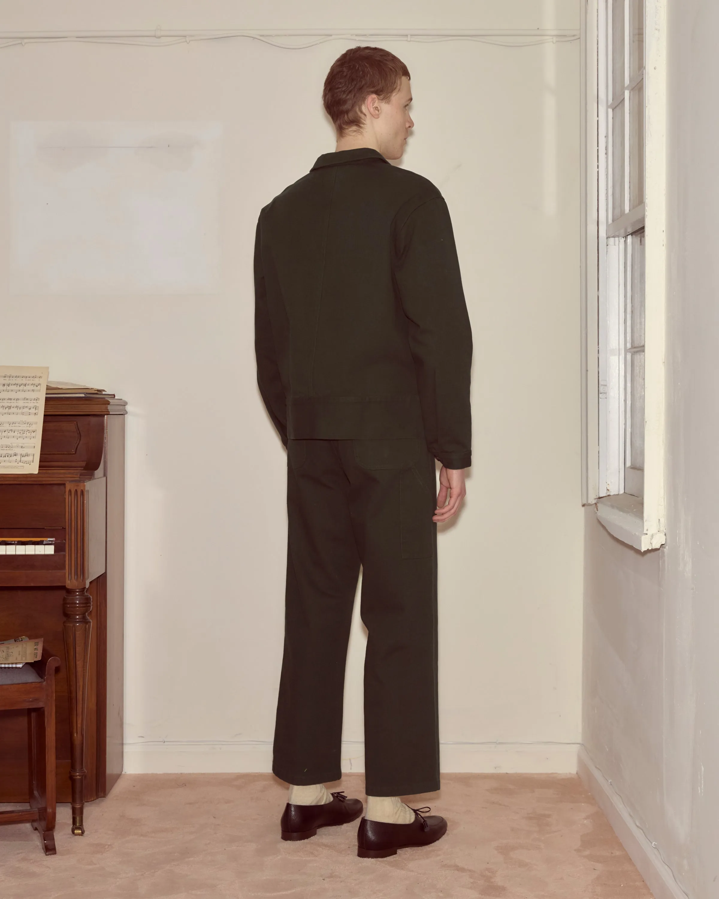 Twill Knolly Brook Side Tab Jacket - Dark Green sold by BODE product image thumbnail 3