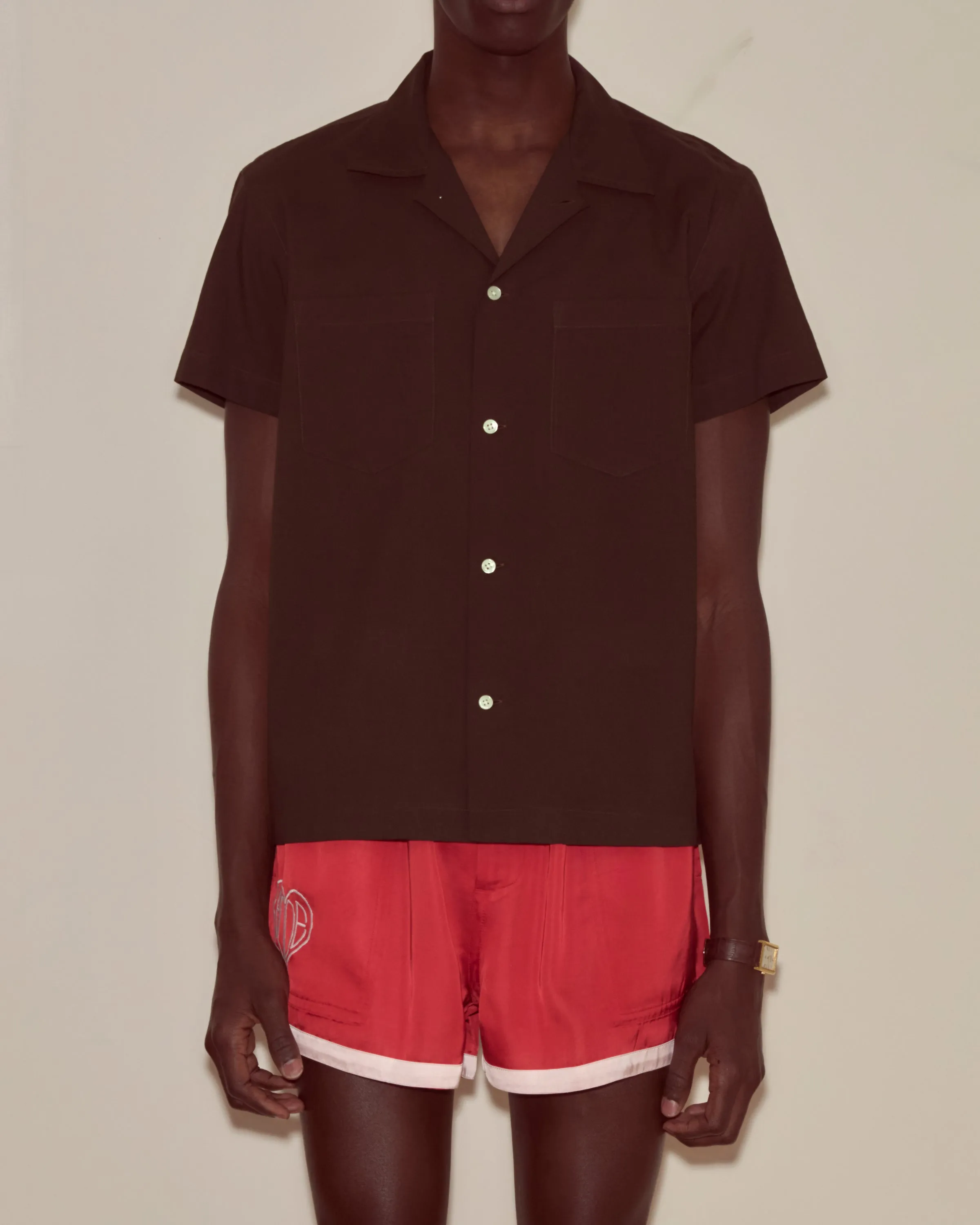 Voile Short Sleeve Shirt - Brown sold by BODE product image thumbnail 2