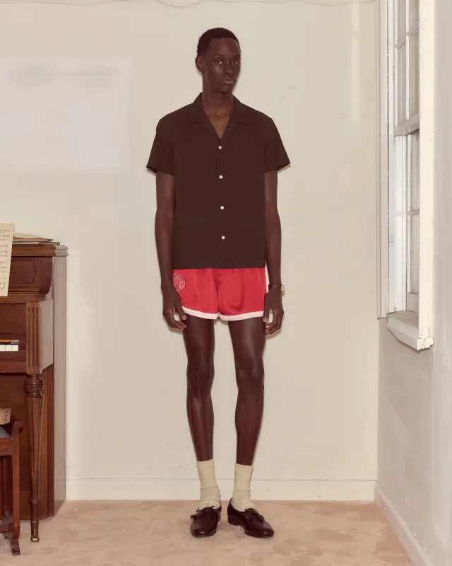 Voile Short Sleeve Shirt - Brown sold by BODE