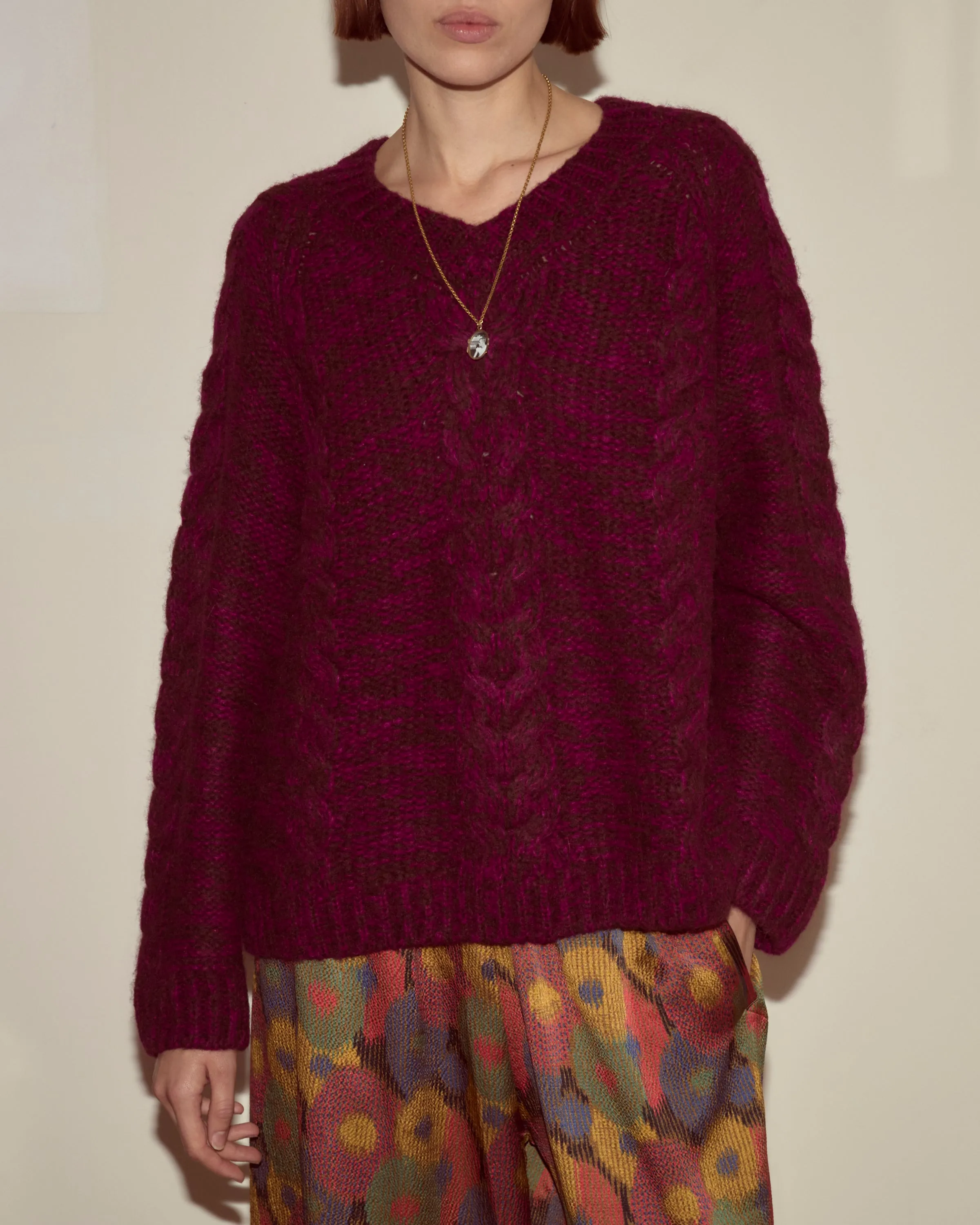 Eiderdown Sweater - Maroon sold by BODE product image thumbnail 2
