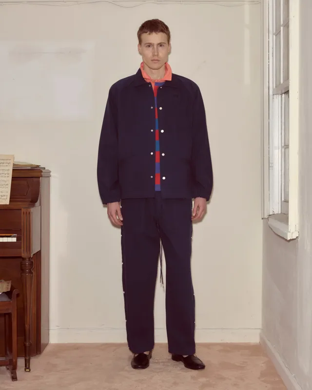 Twill Track Jacket - Navy sold by BODE