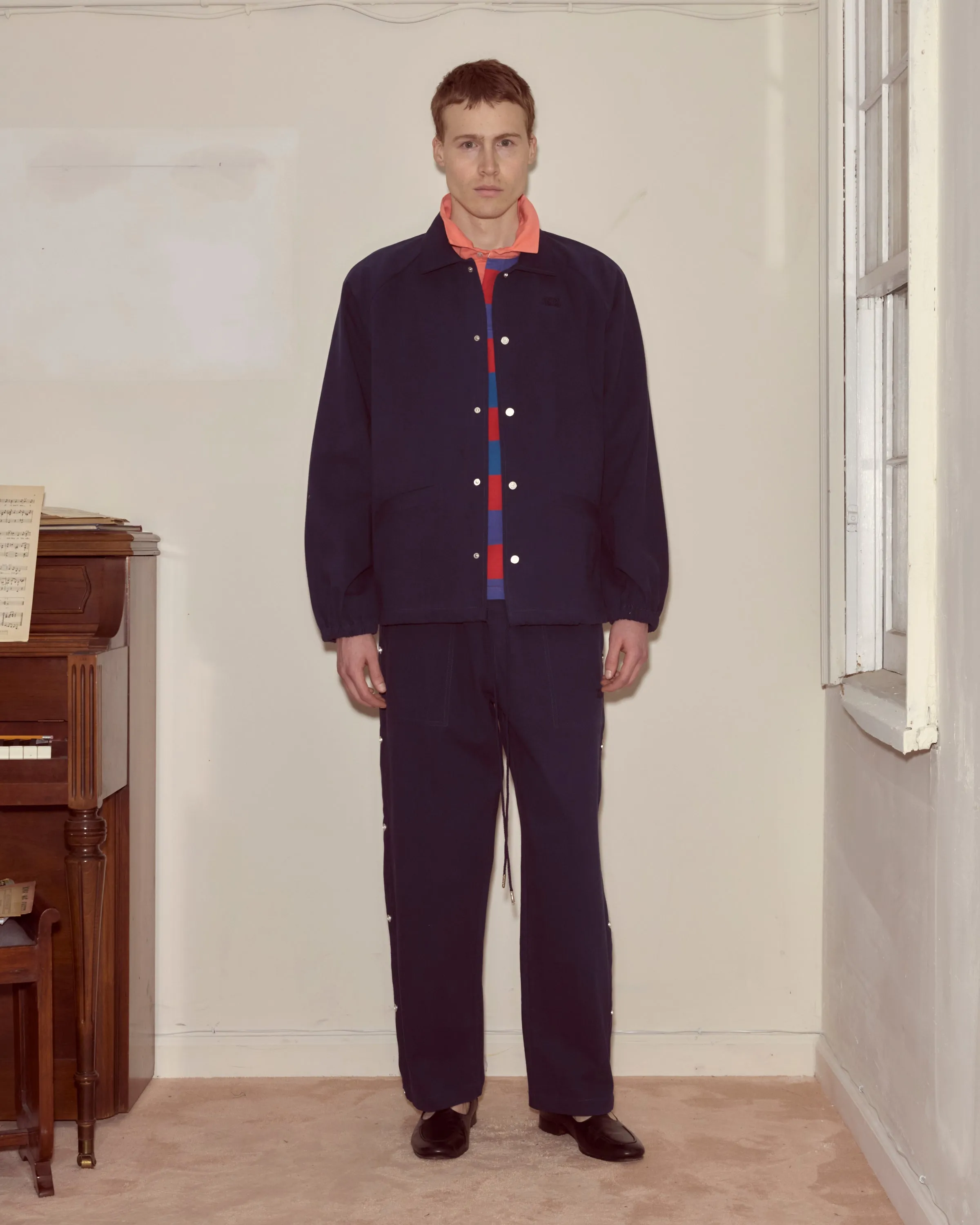 Twill Track Jacket - Navy sold by BODE